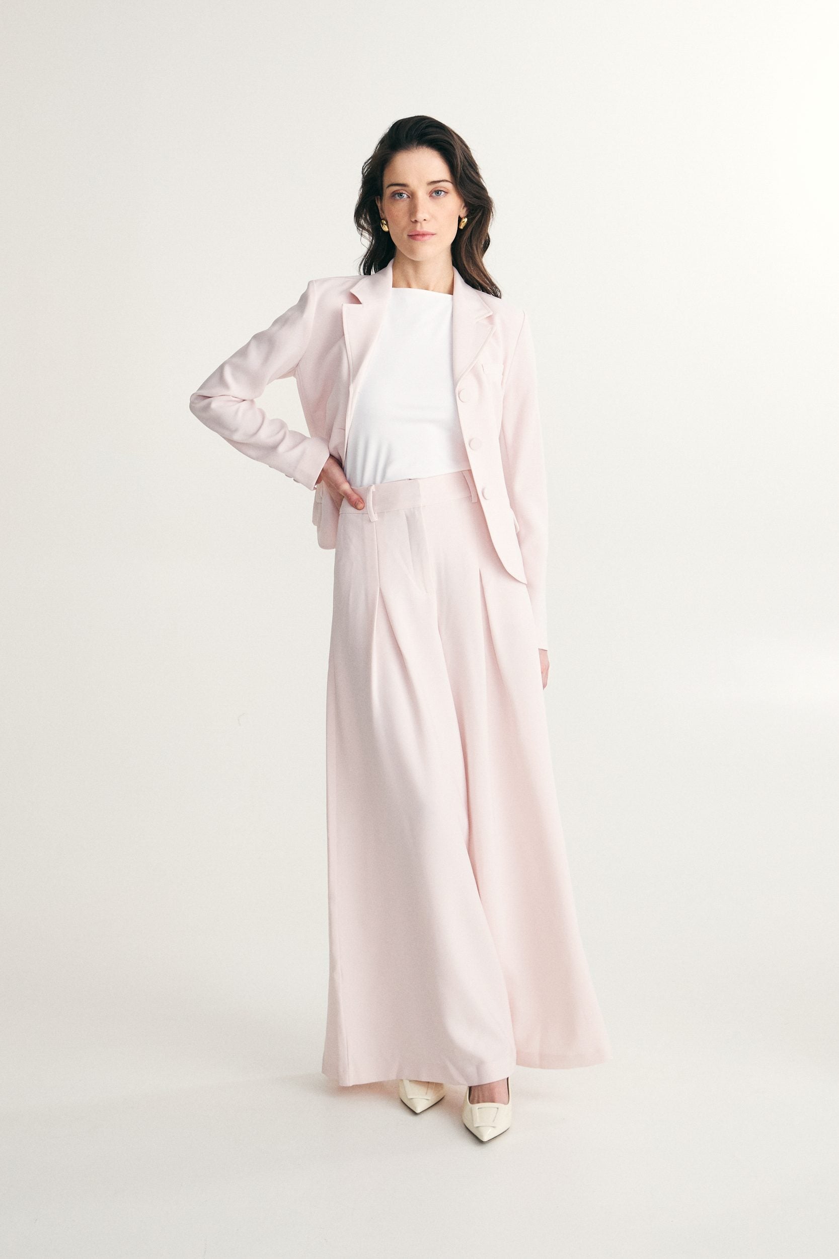 High waist extra wide leg fluid pant