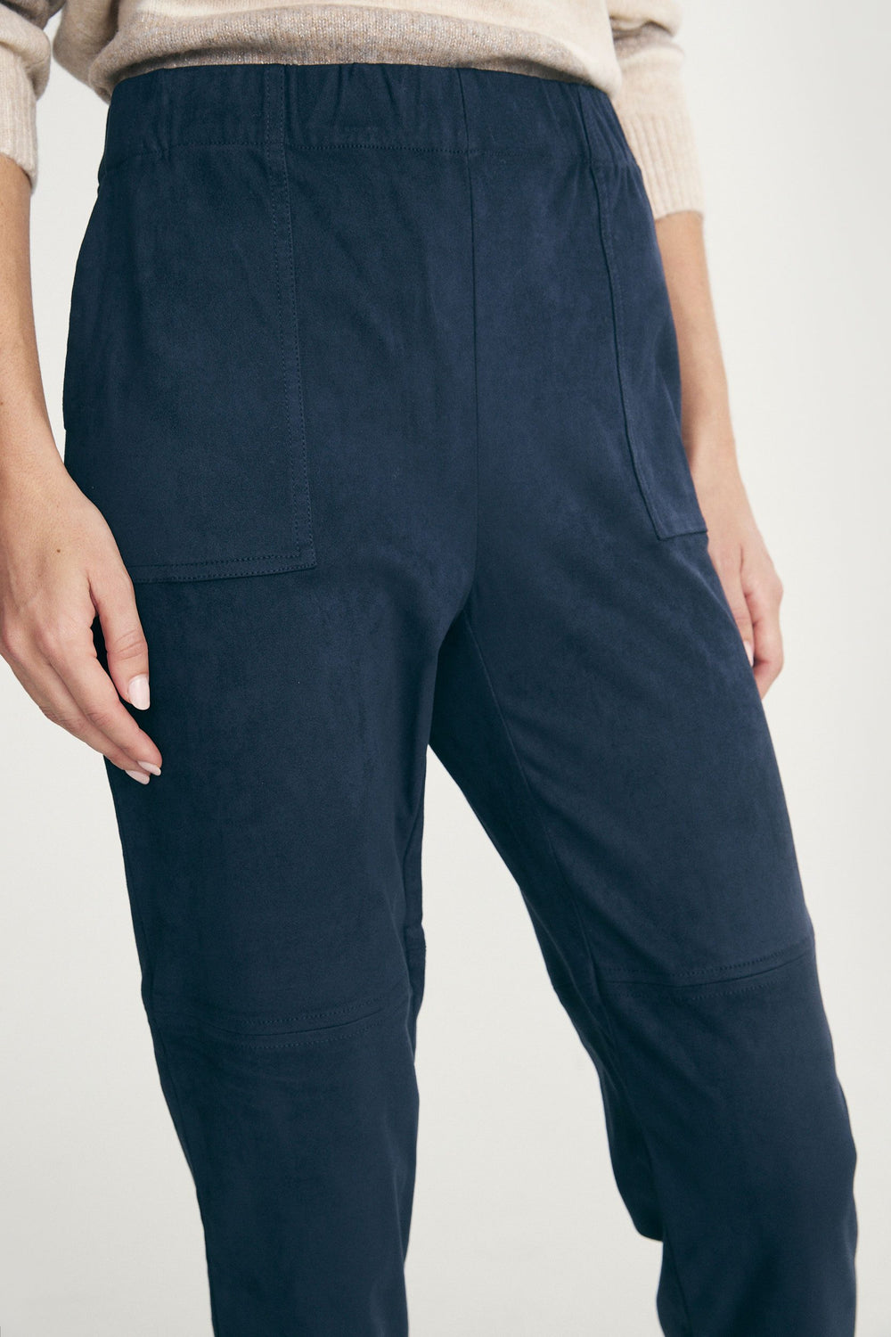 Pantalon en faux suède décontracté