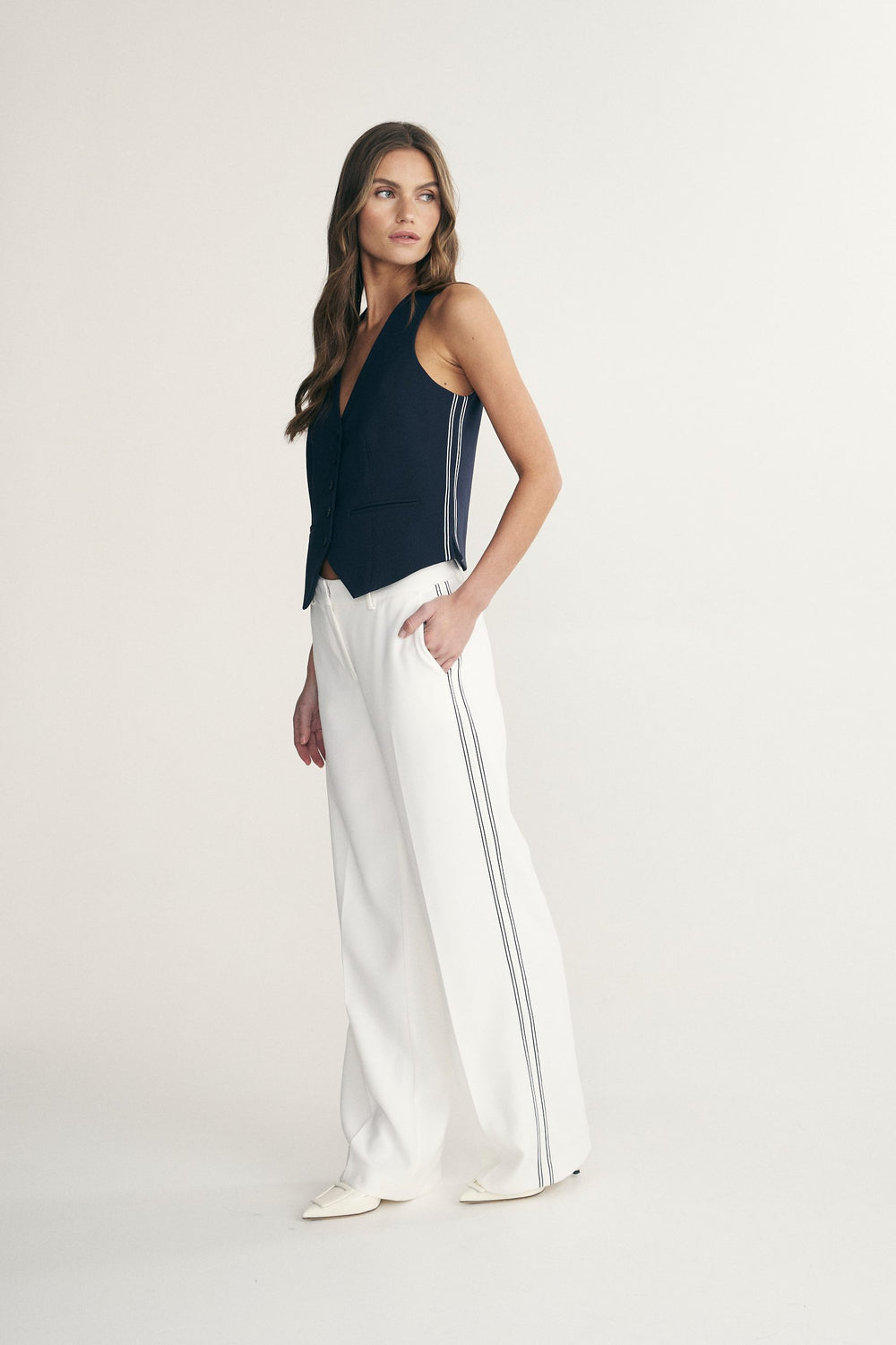 High waist Modern pant with ribbon
