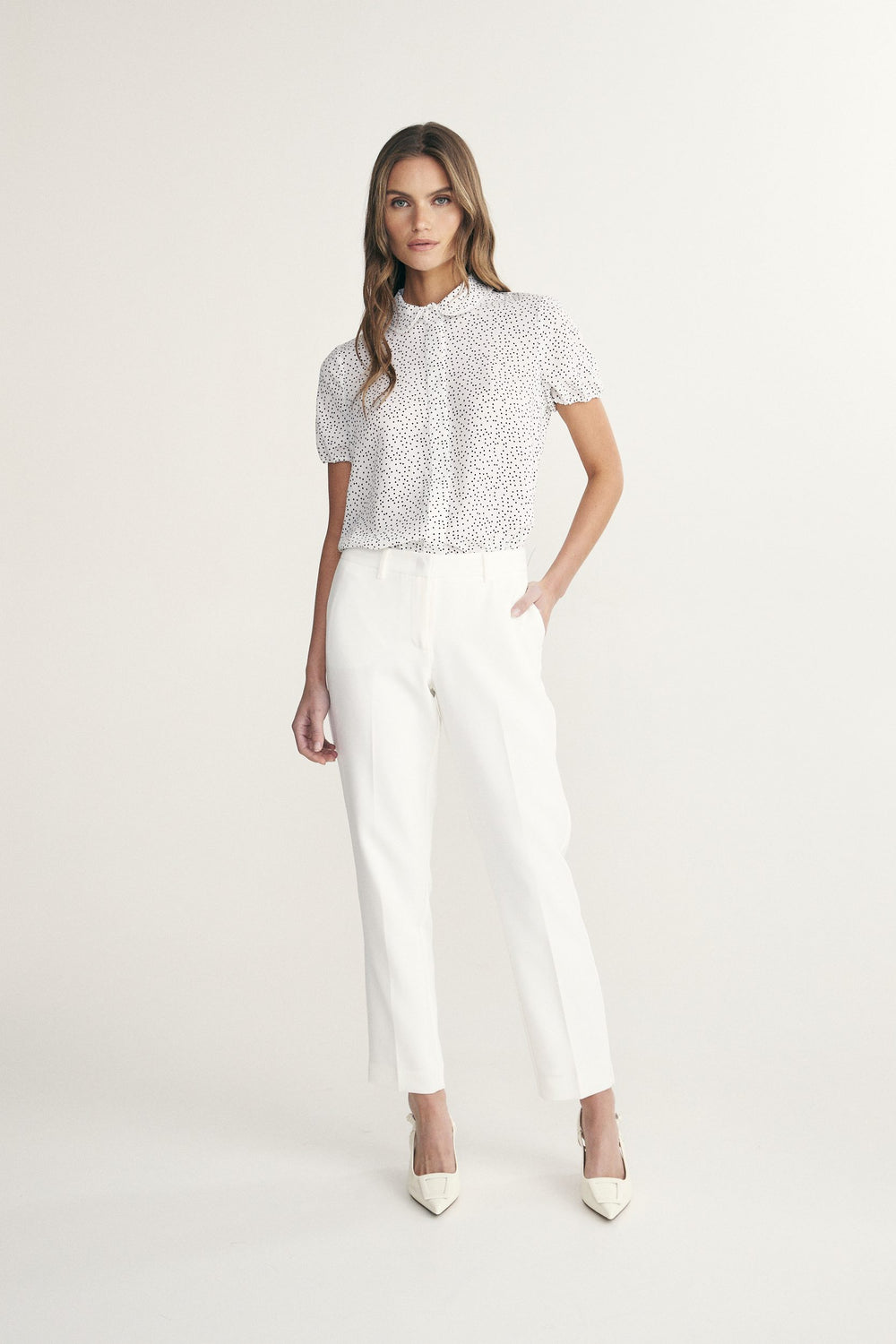 Pantalon droit écourté
