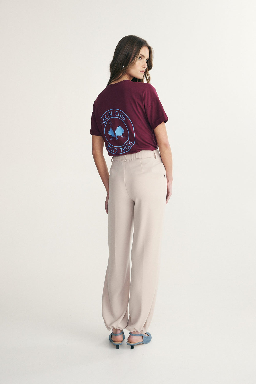 Pantalon à cordon au bas