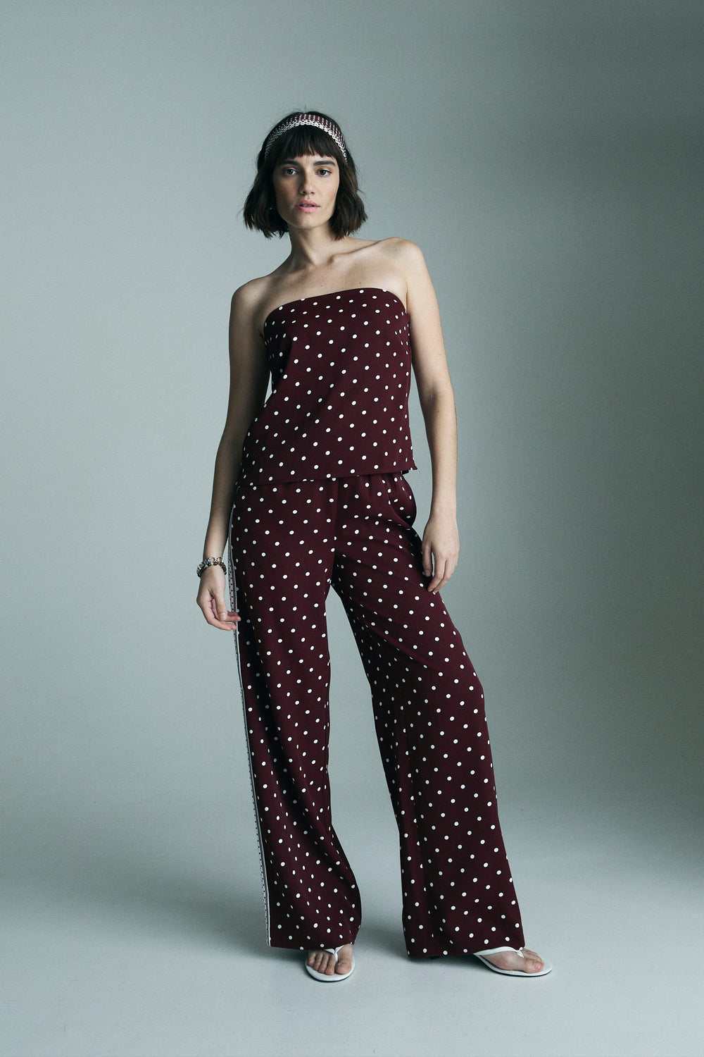 Pantalon à pois