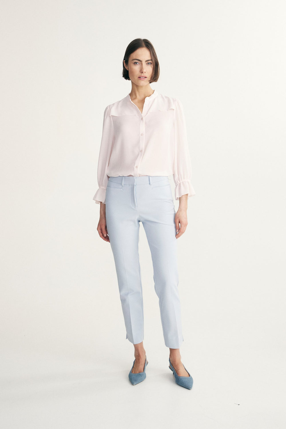 Pantalon droit écourté
