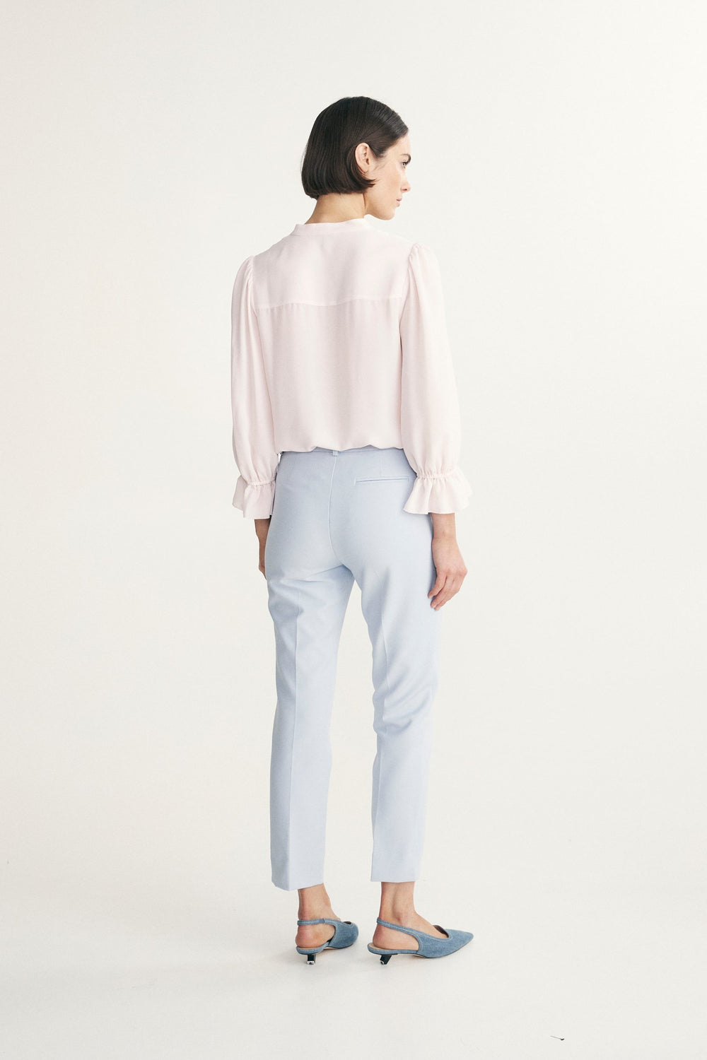 Pantalon droit écourté