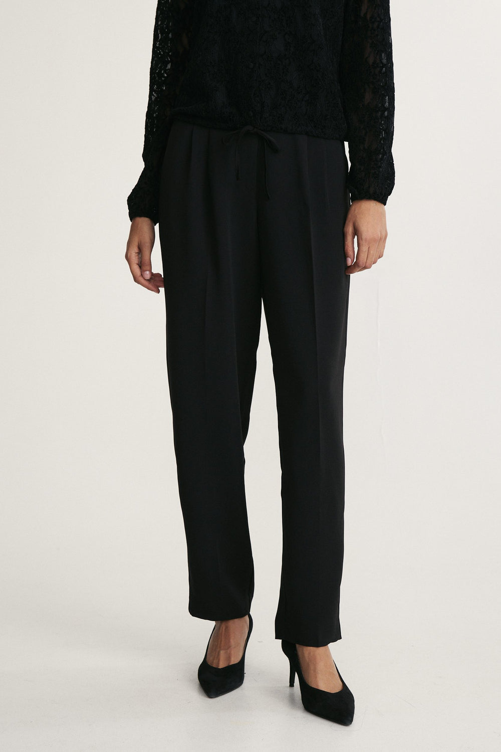 High waist wide leg fluid pant