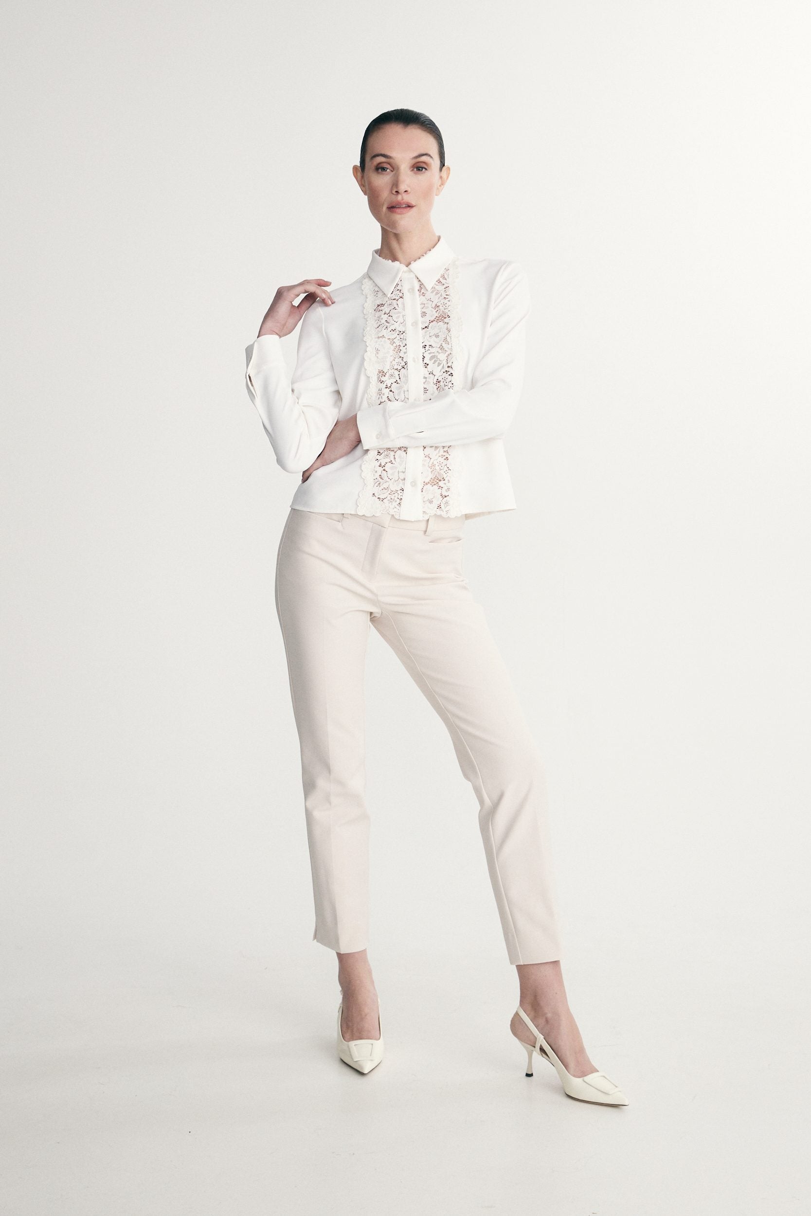 Straight cropped pants