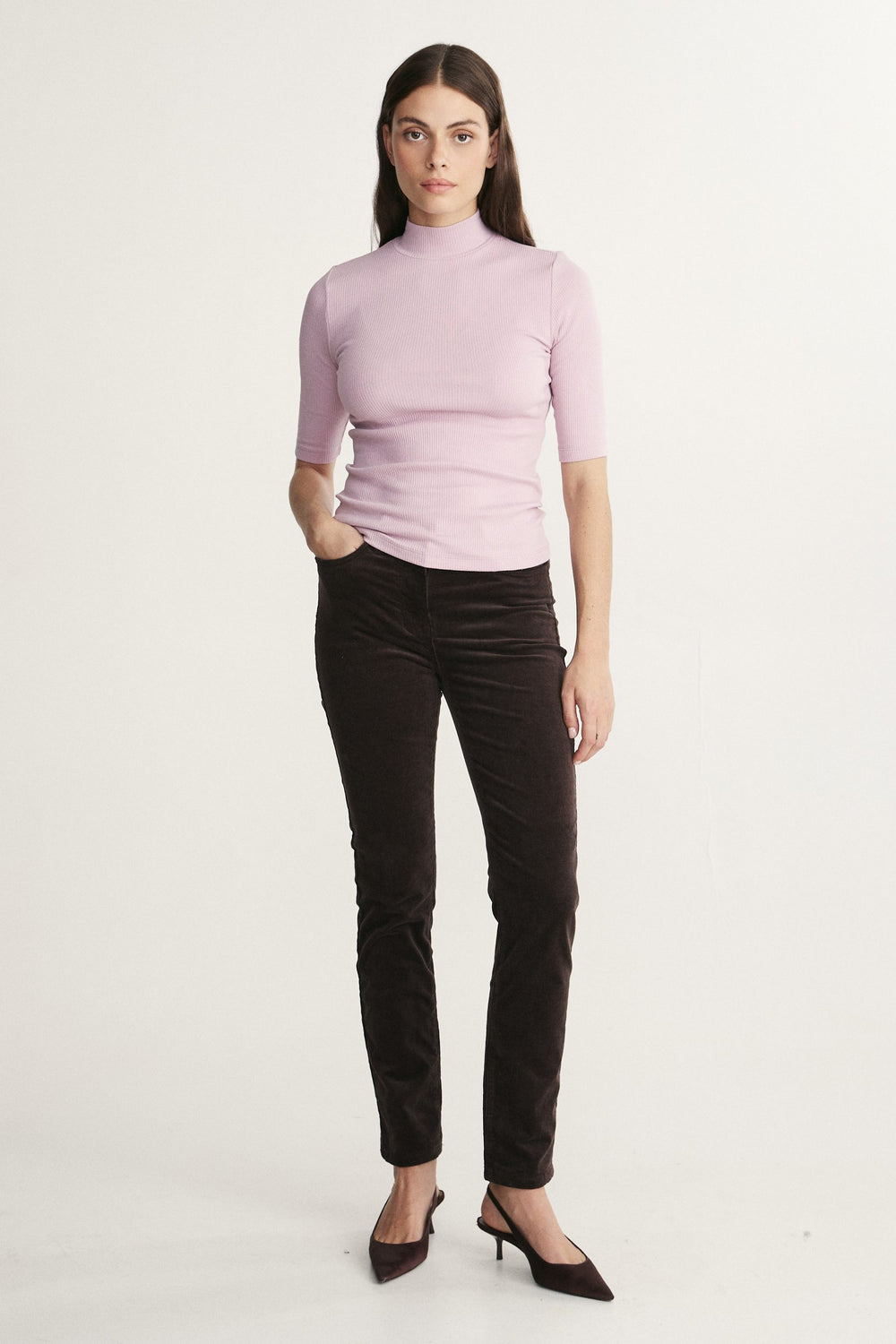 Corduroy high waist pant