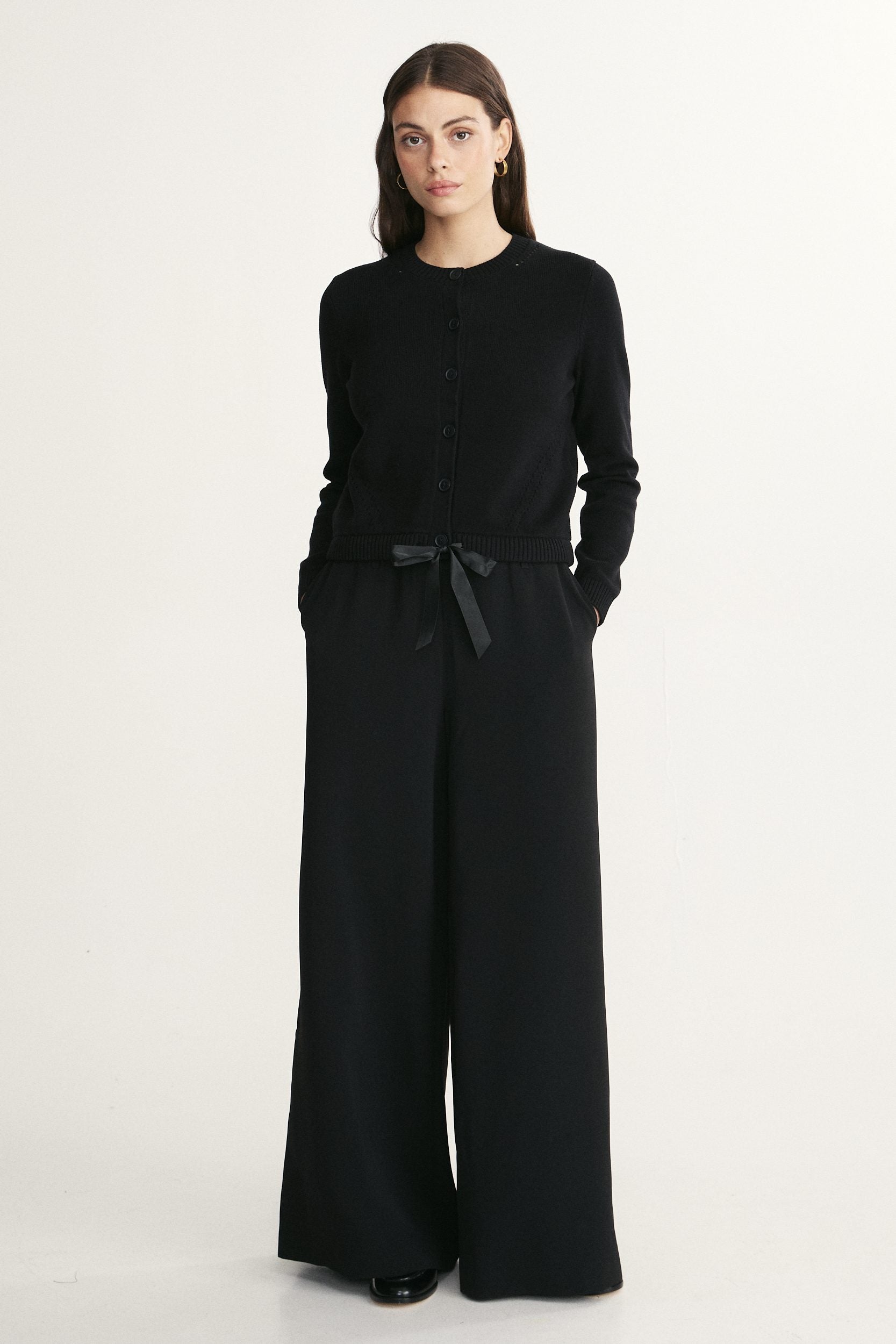 High waist extra wide leg pant