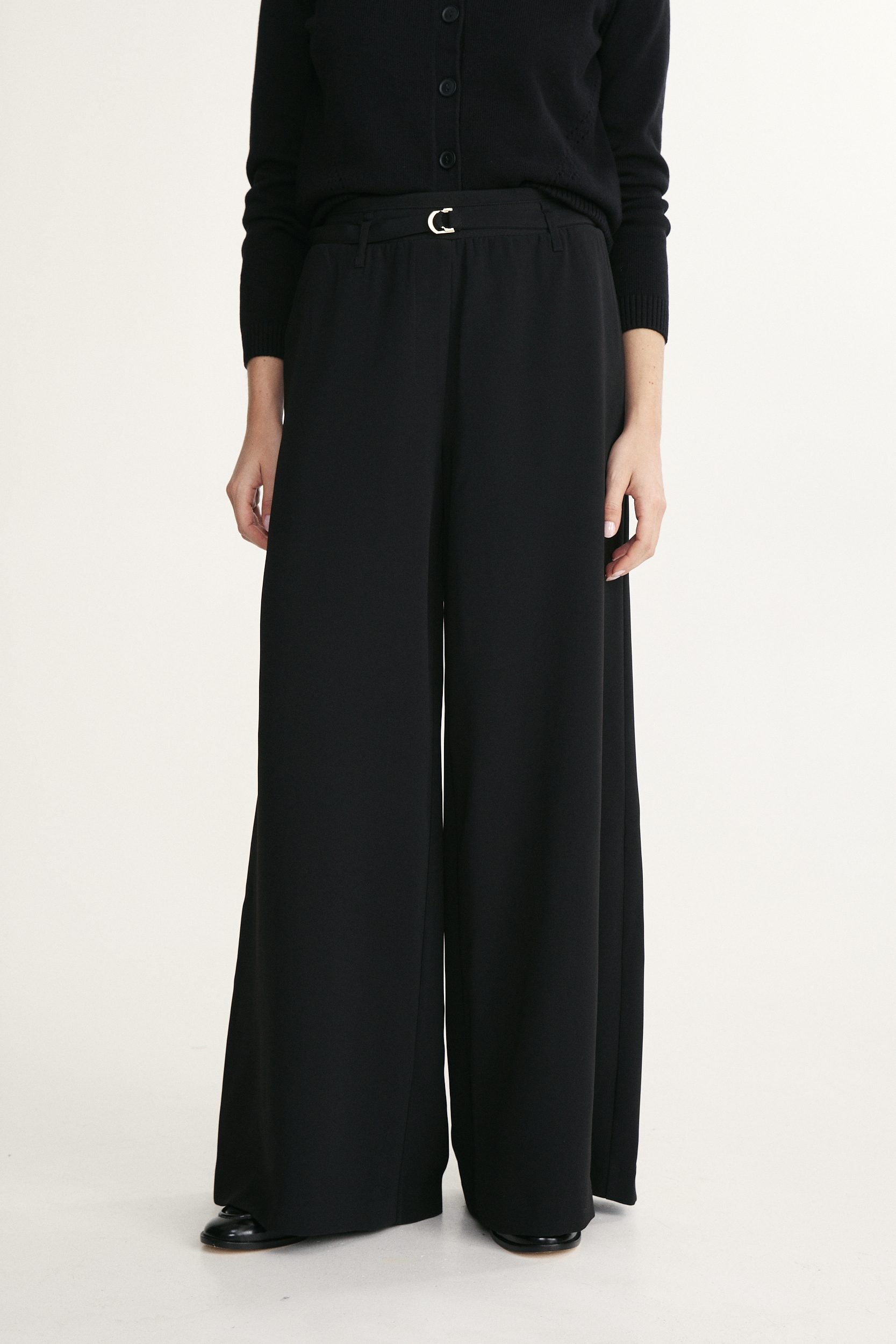 High waist extra wide leg pant