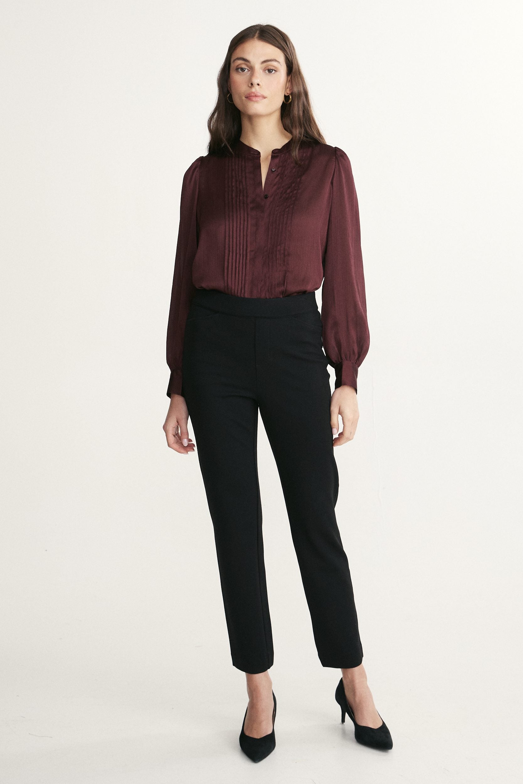 Stretch pant with elastic waist