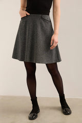 Colour block flared skirt with