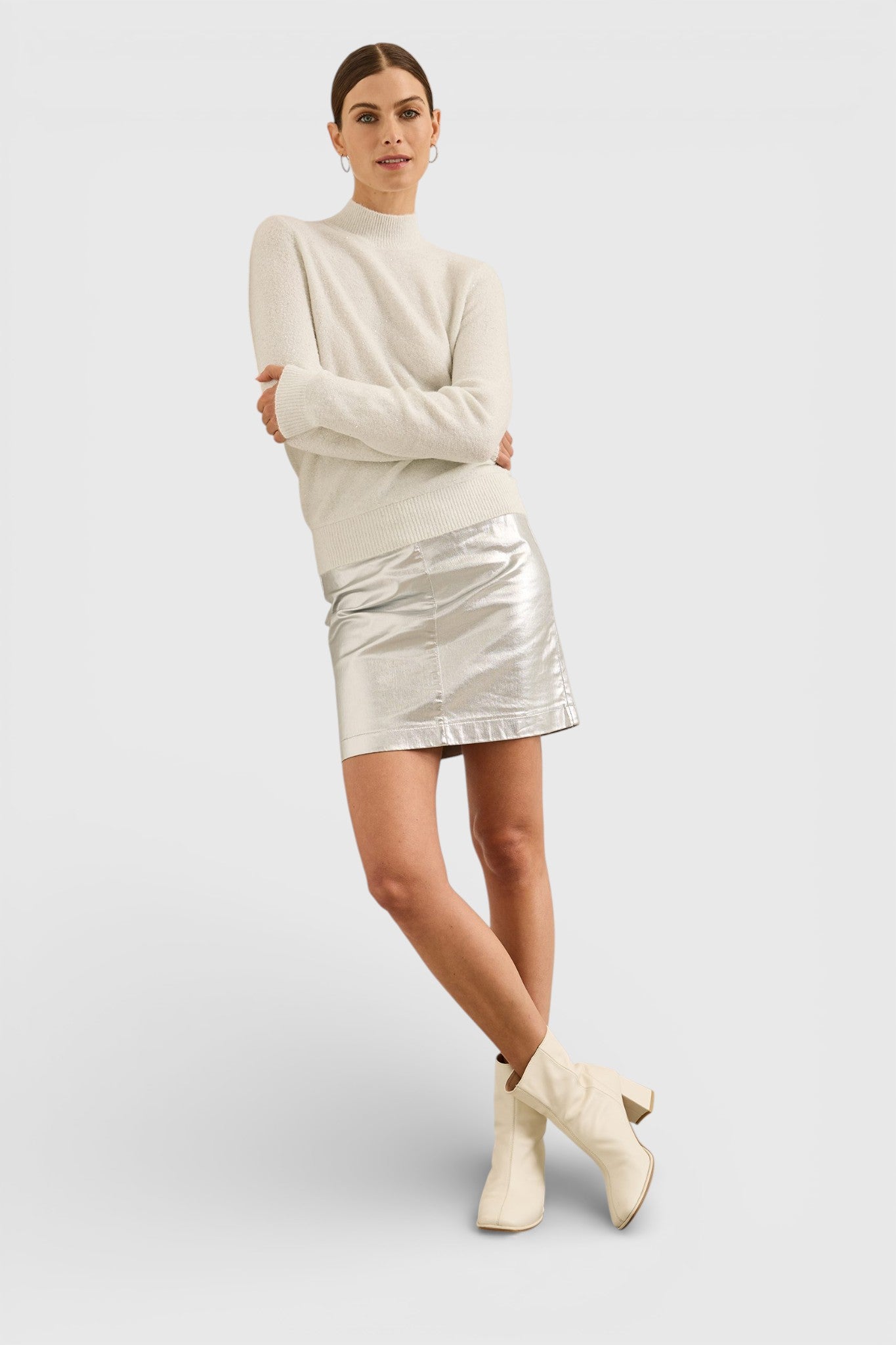 Jupe enduit métallique