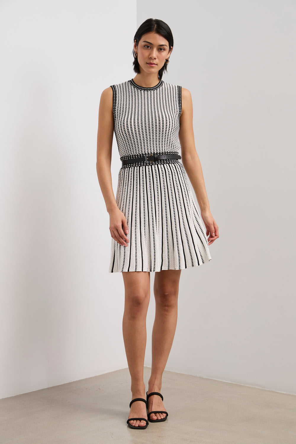 Jupe évasée en maille texturée