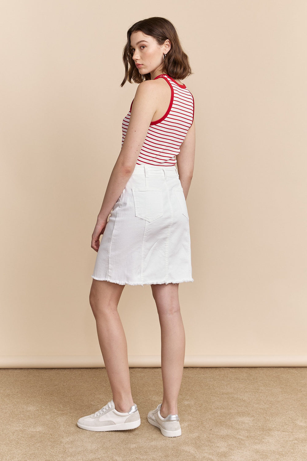 Jupe en denim blanc