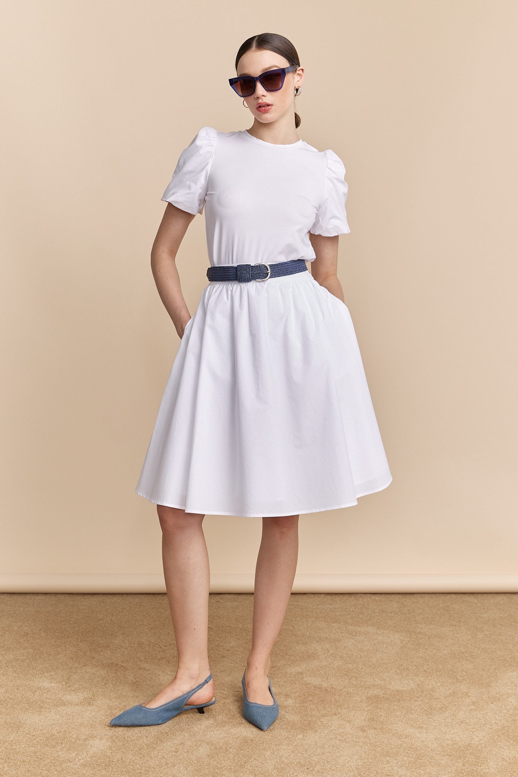 Jupe avec taille élastique