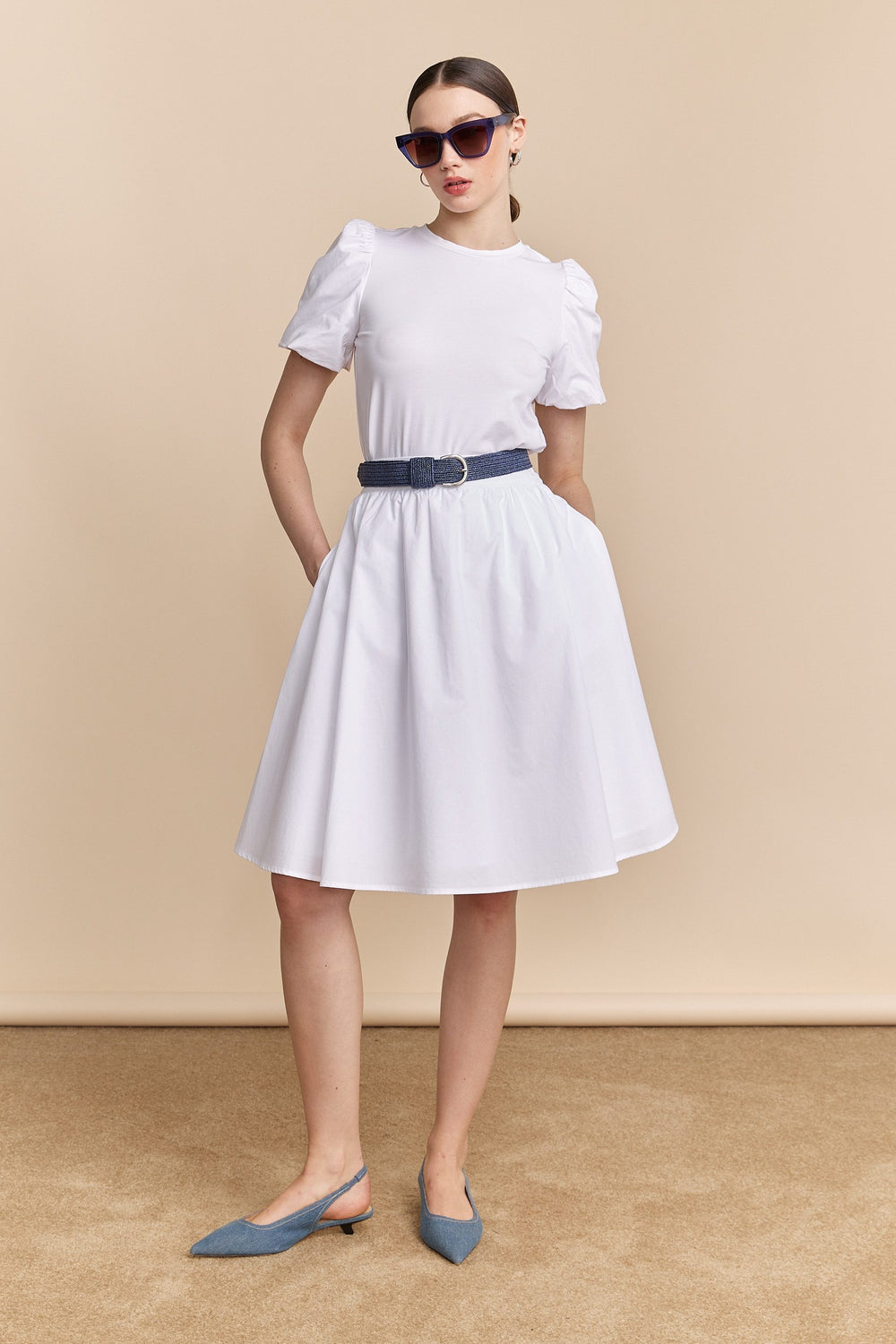 Jupe avec taille élastique