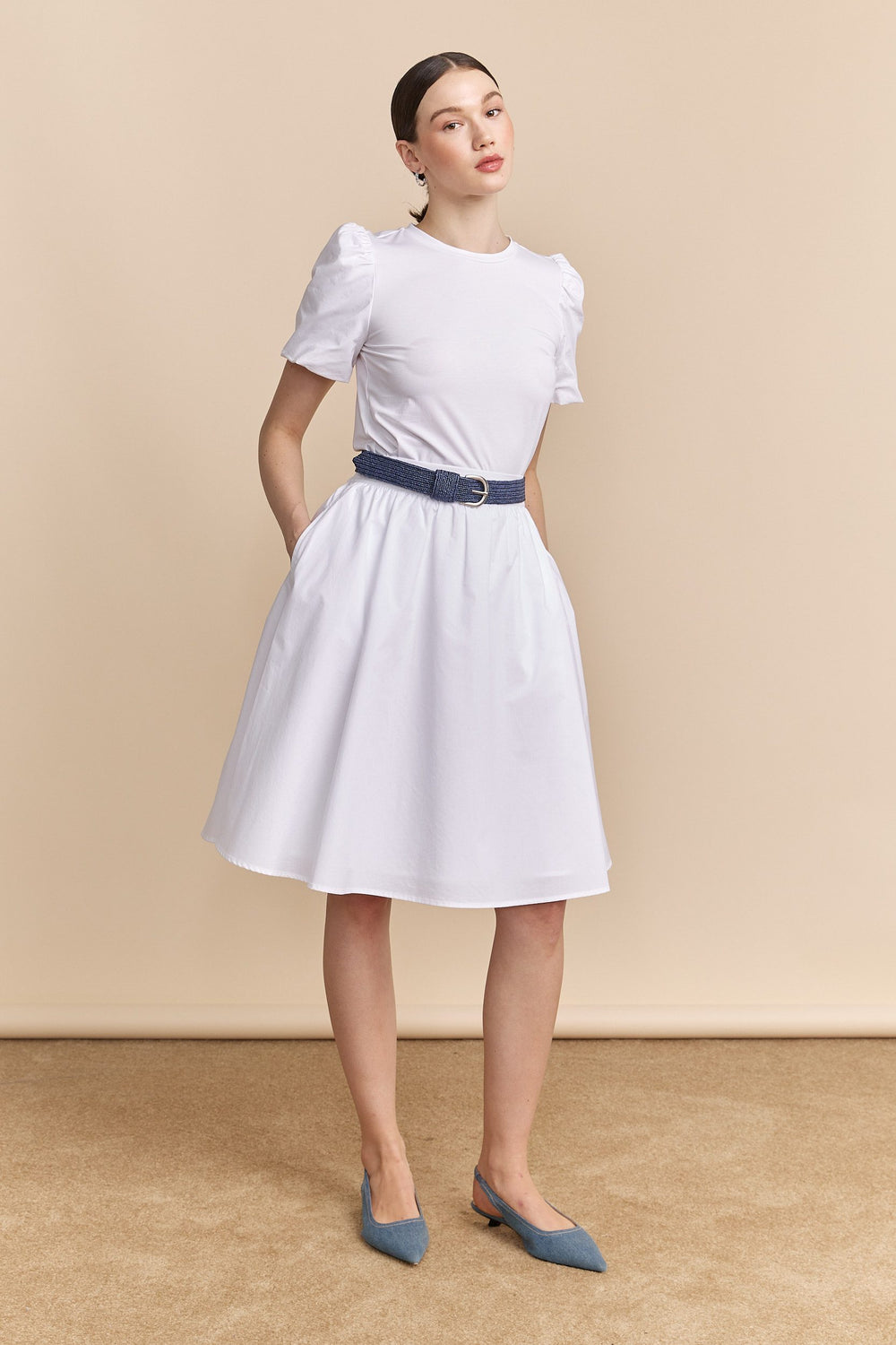 Jupe avec taille élastique