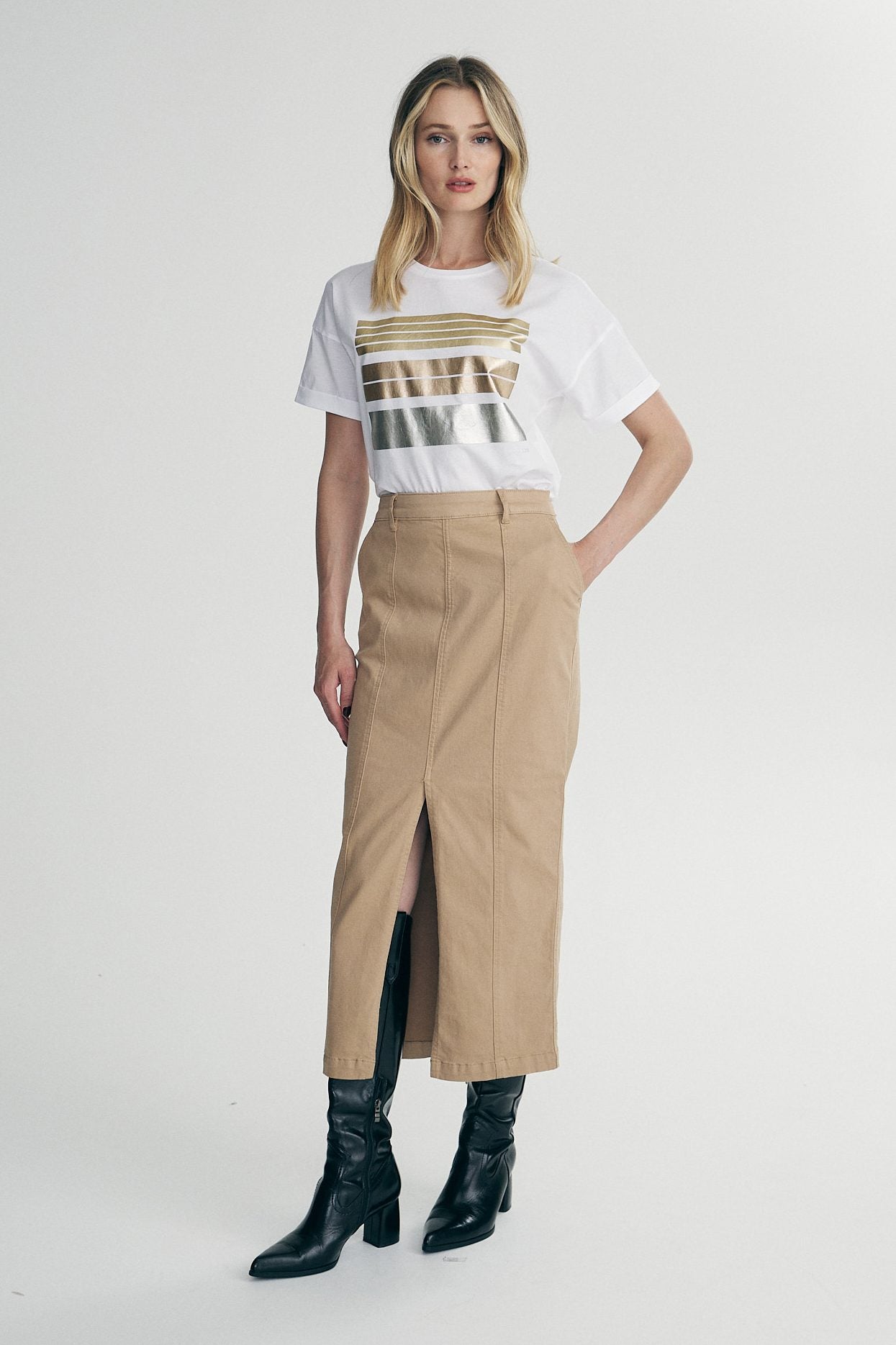 Jupe longue avec fente