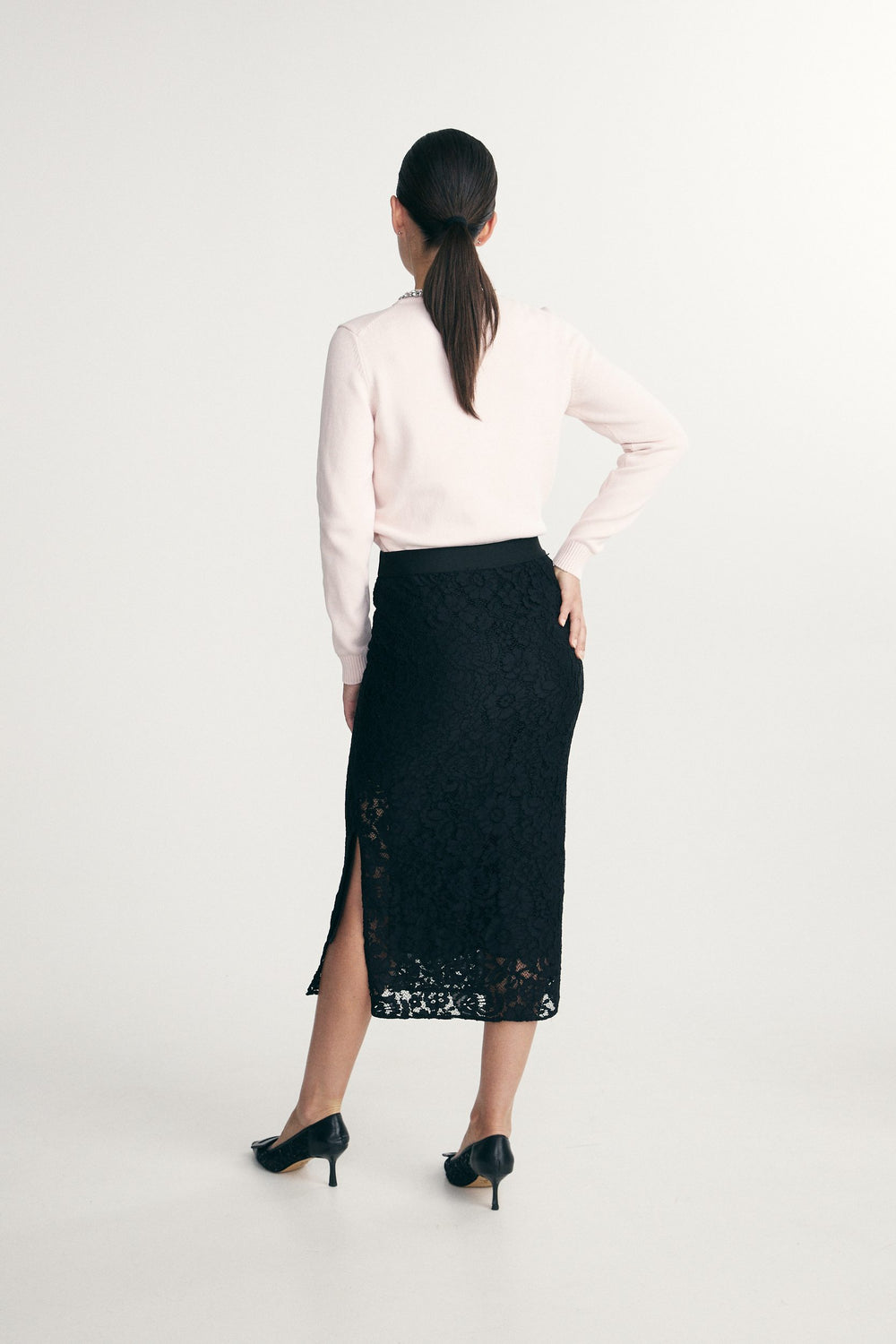 Jupe longue en dentelle