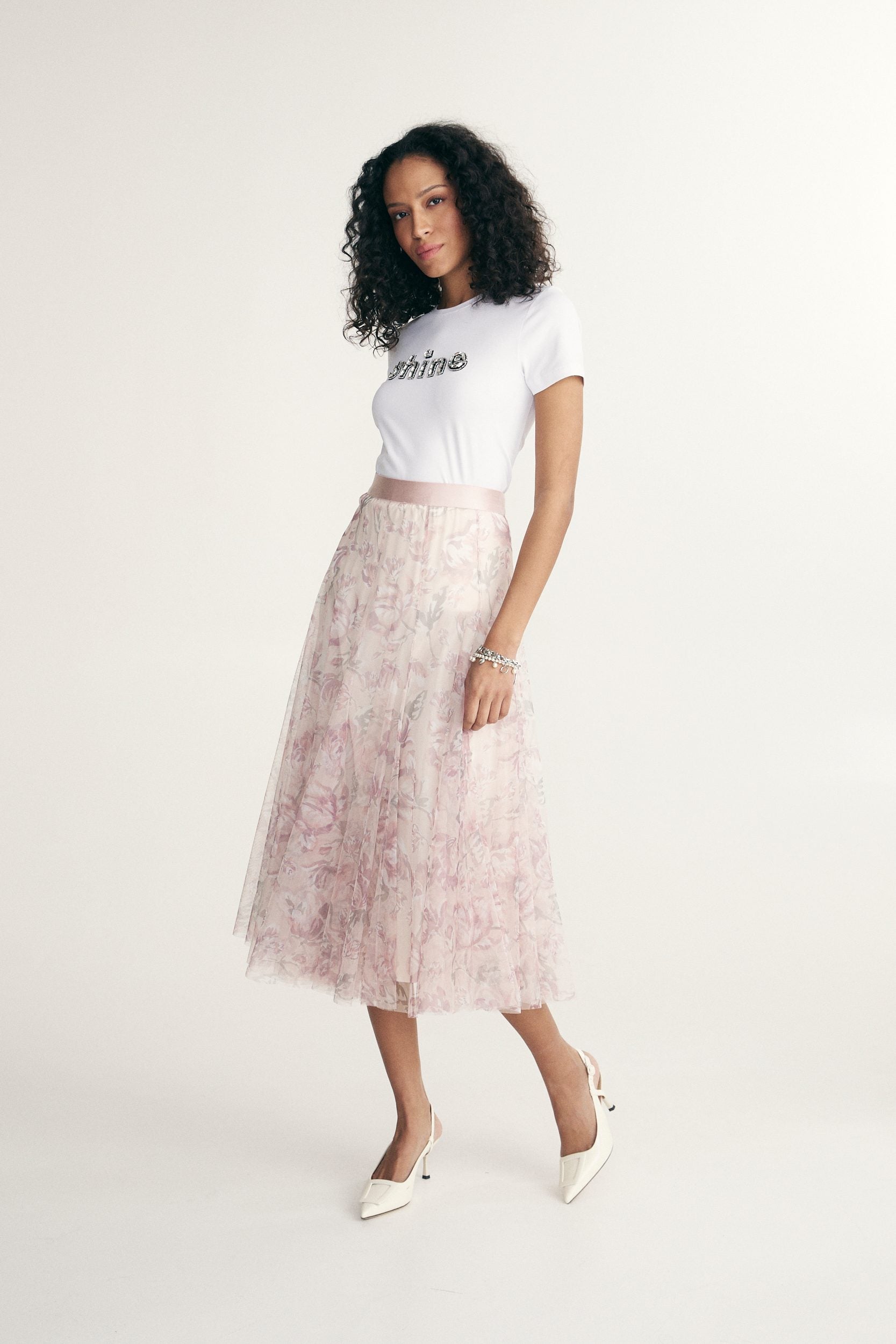 Jupe en mesh imprimé