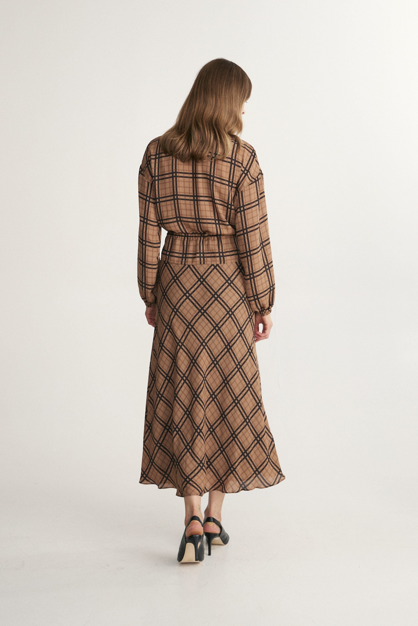 Plaid maxi skirt