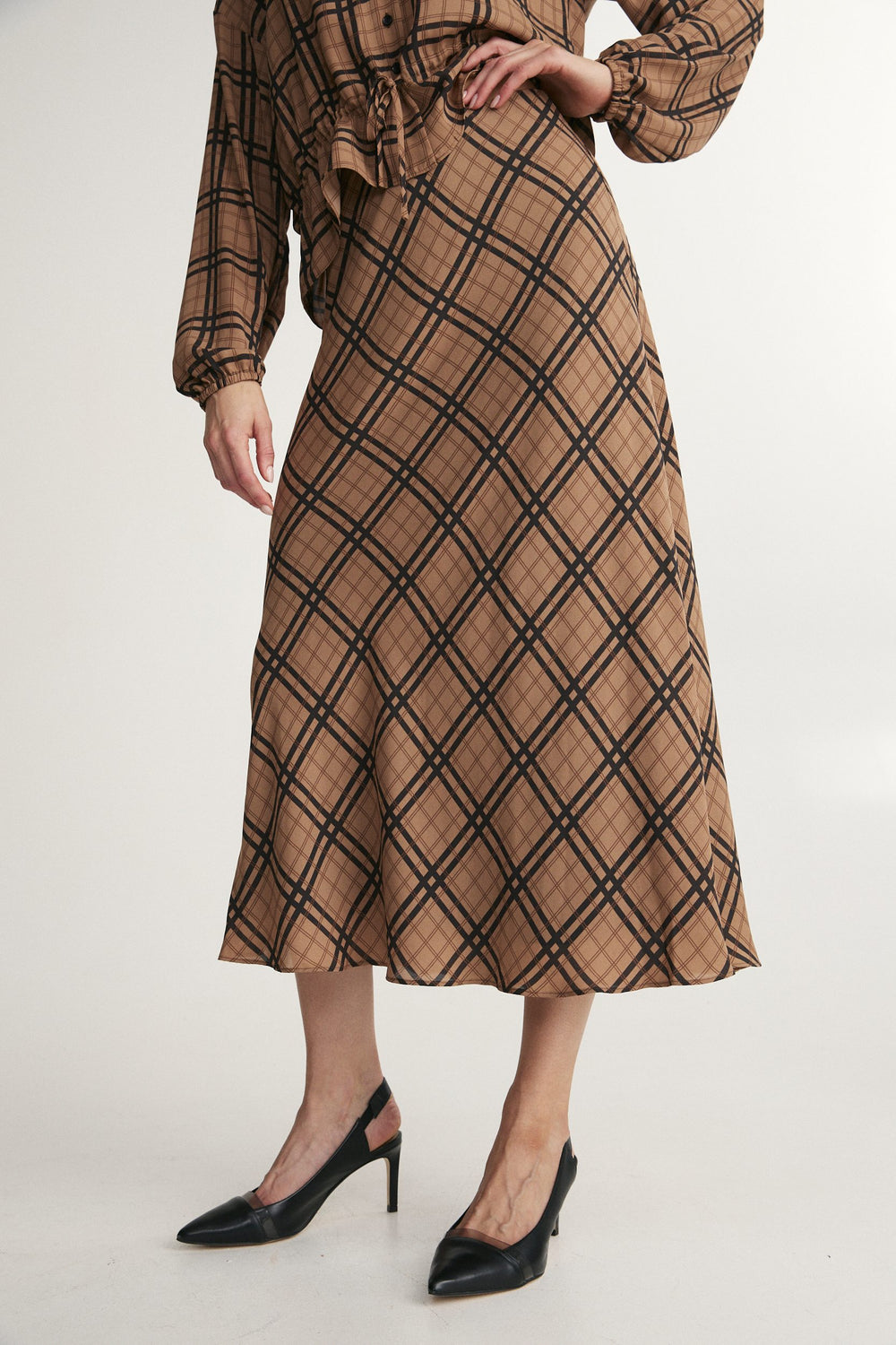 Plaid maxi skirt