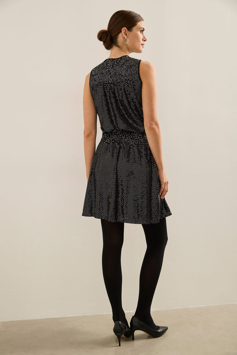 Sequined dress with ruching de