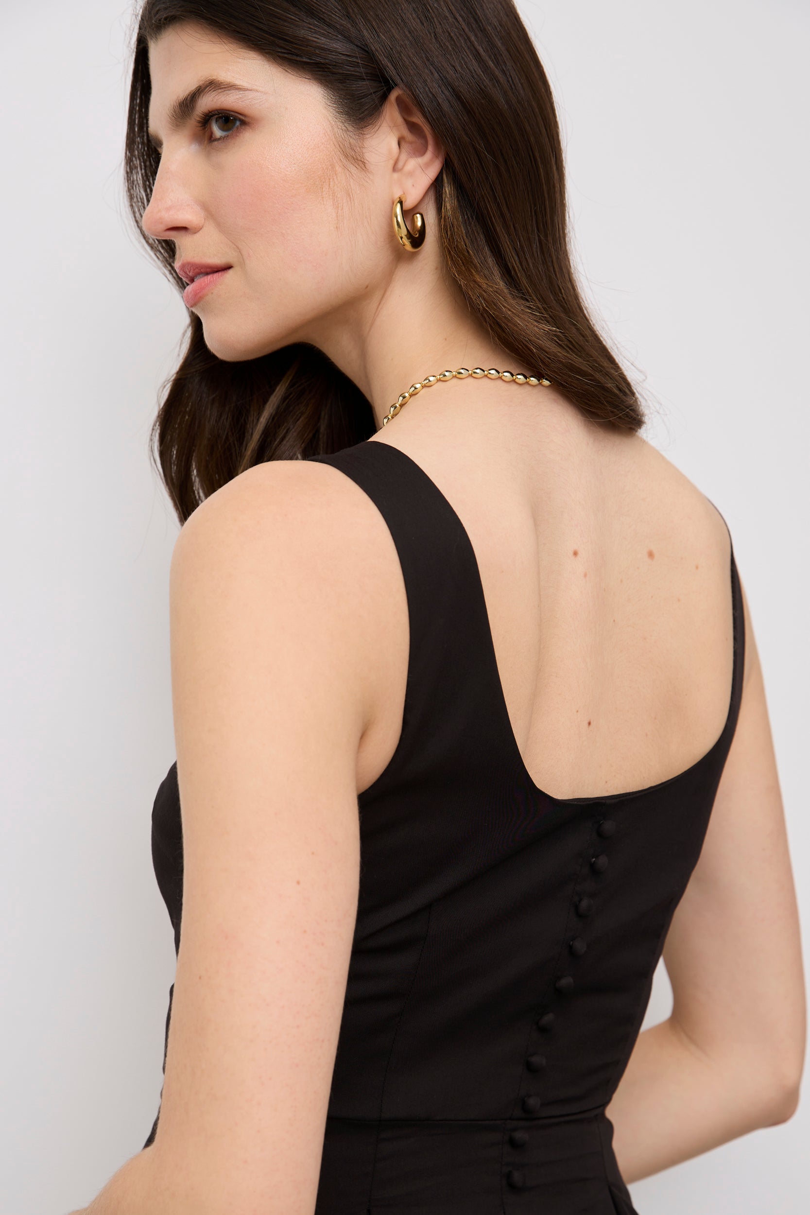 Robe longue avec plis