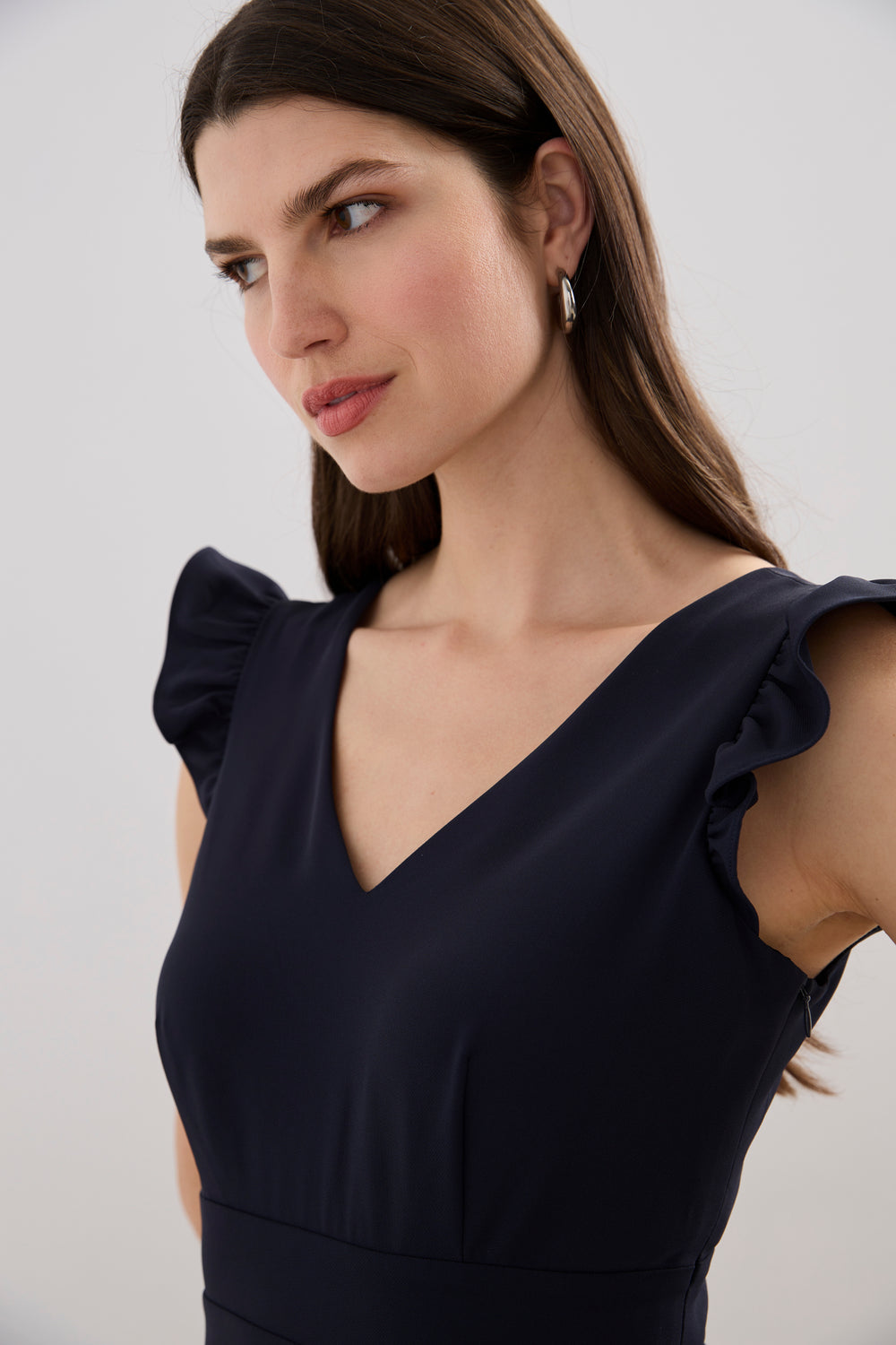 Robe à manches volantées
