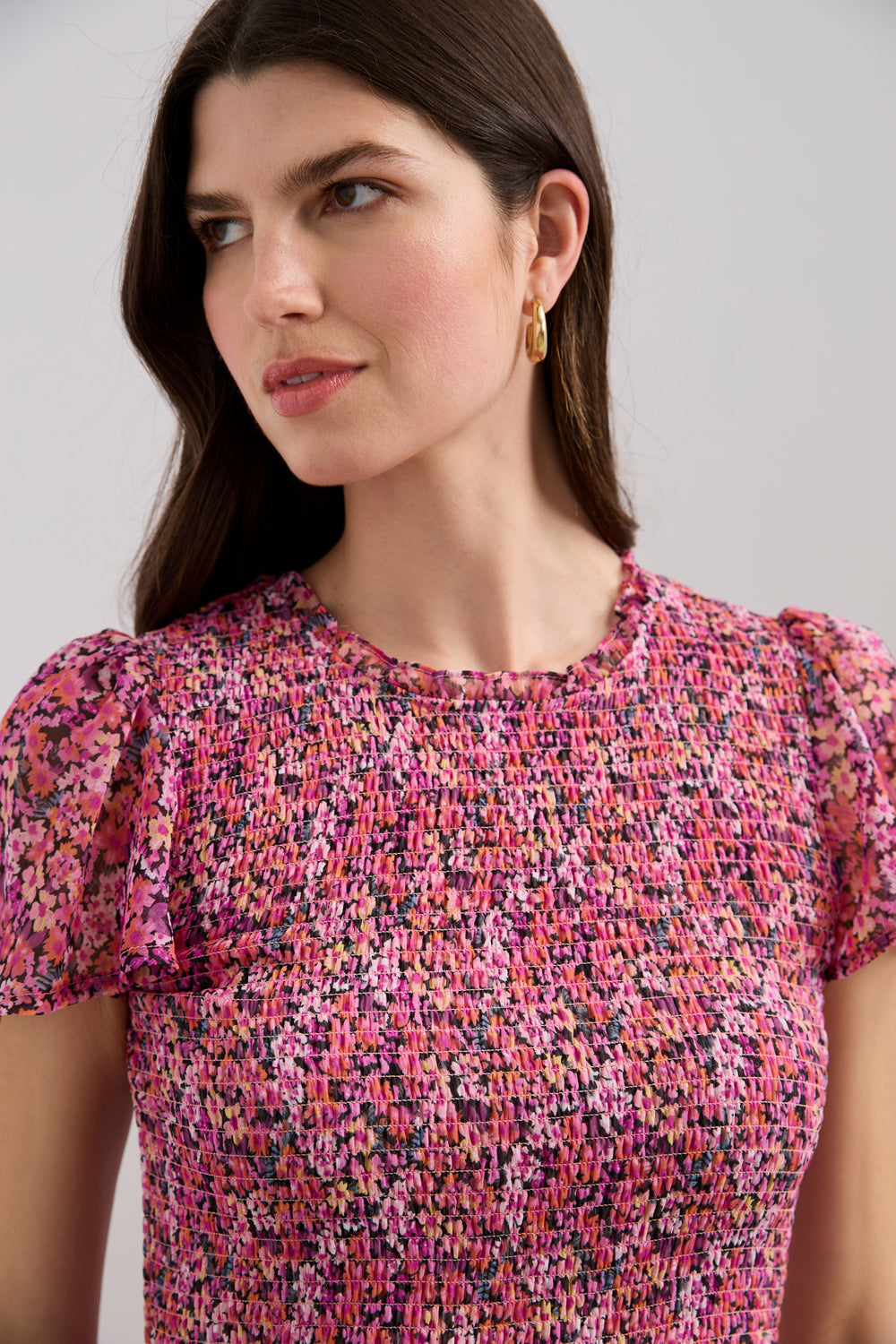 Robe longue à volants