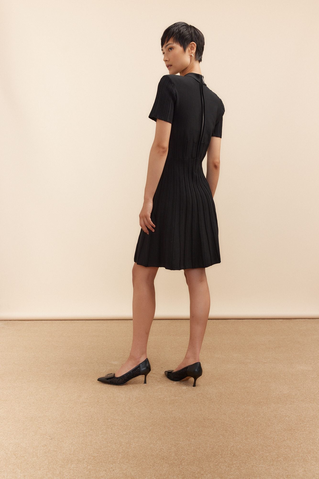 Robe evasee noire sale