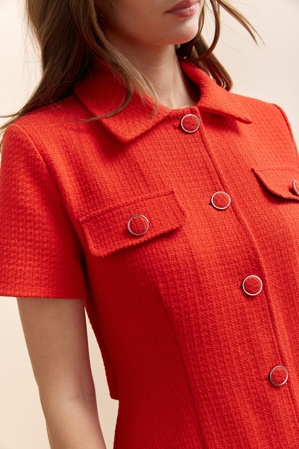 Robe rouge ajustée