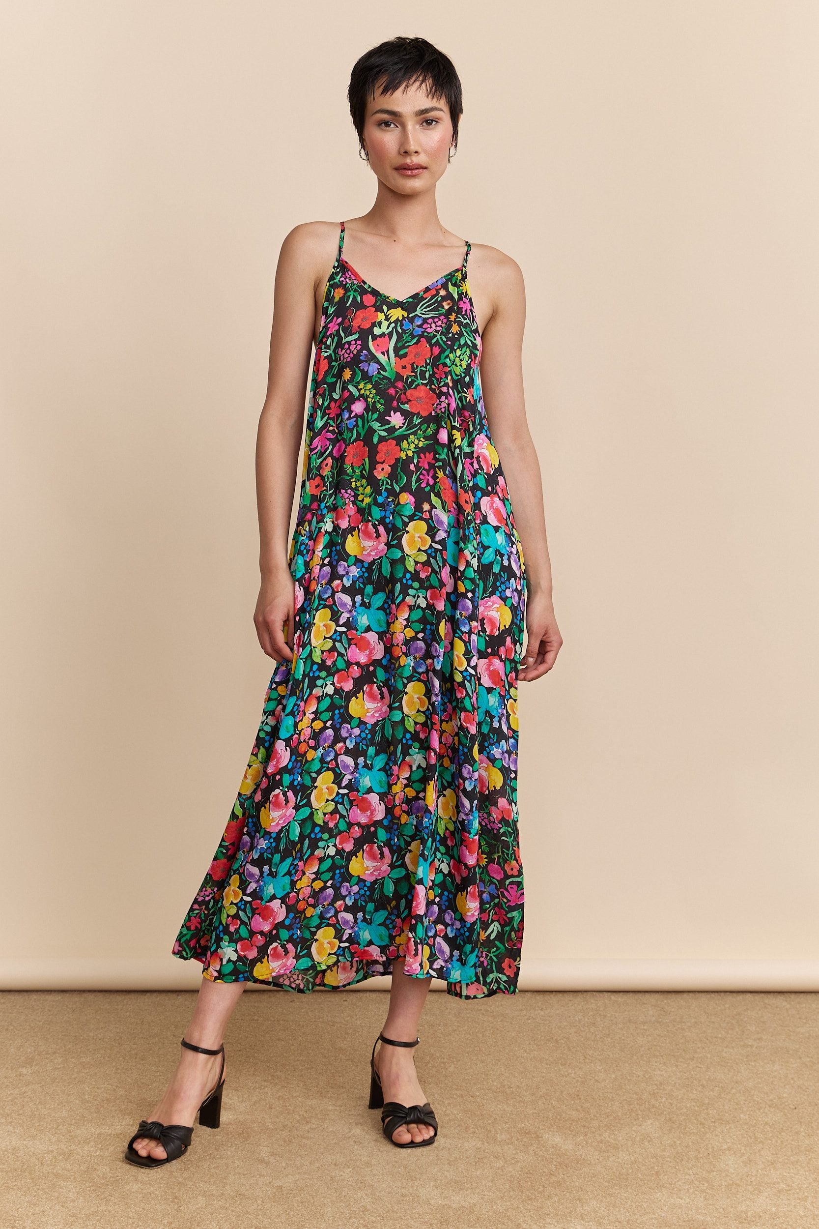 Robe maxi à imprimé floral
