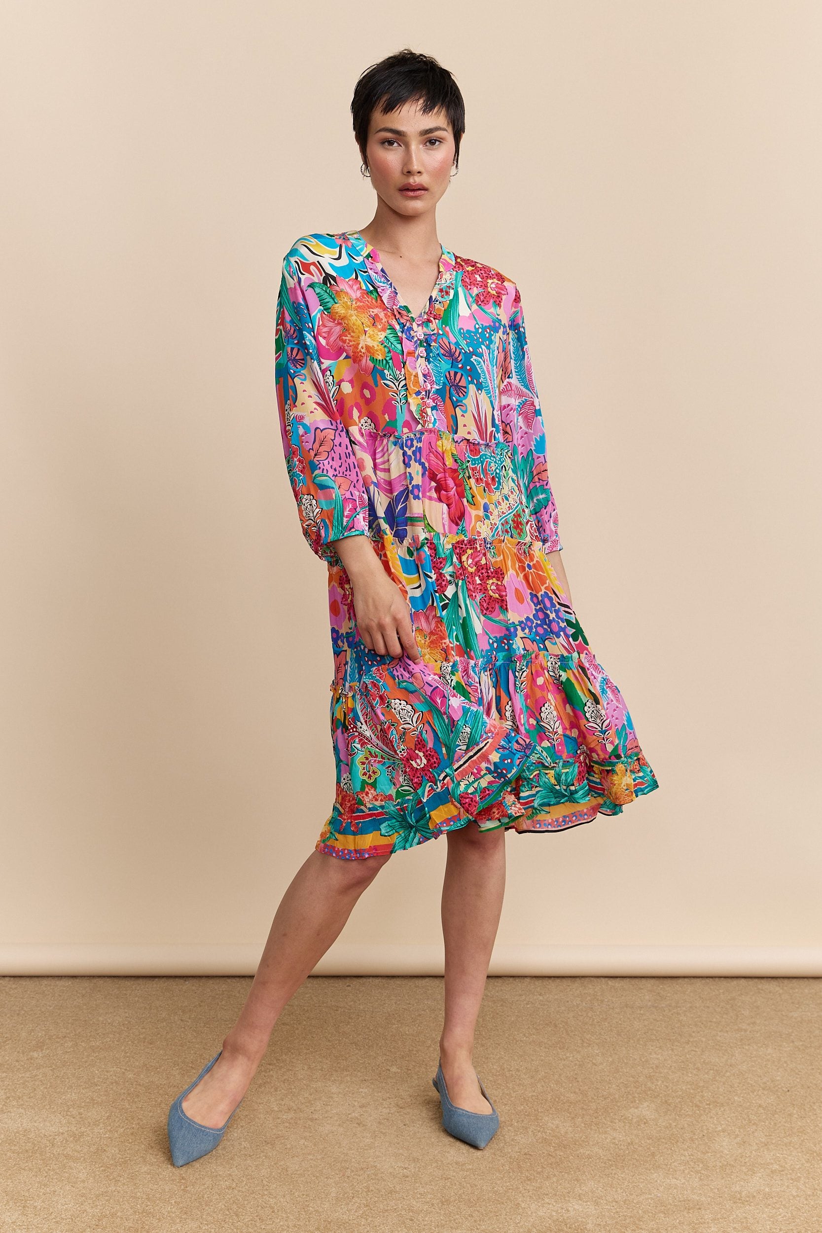 Robe à imprimé botanique