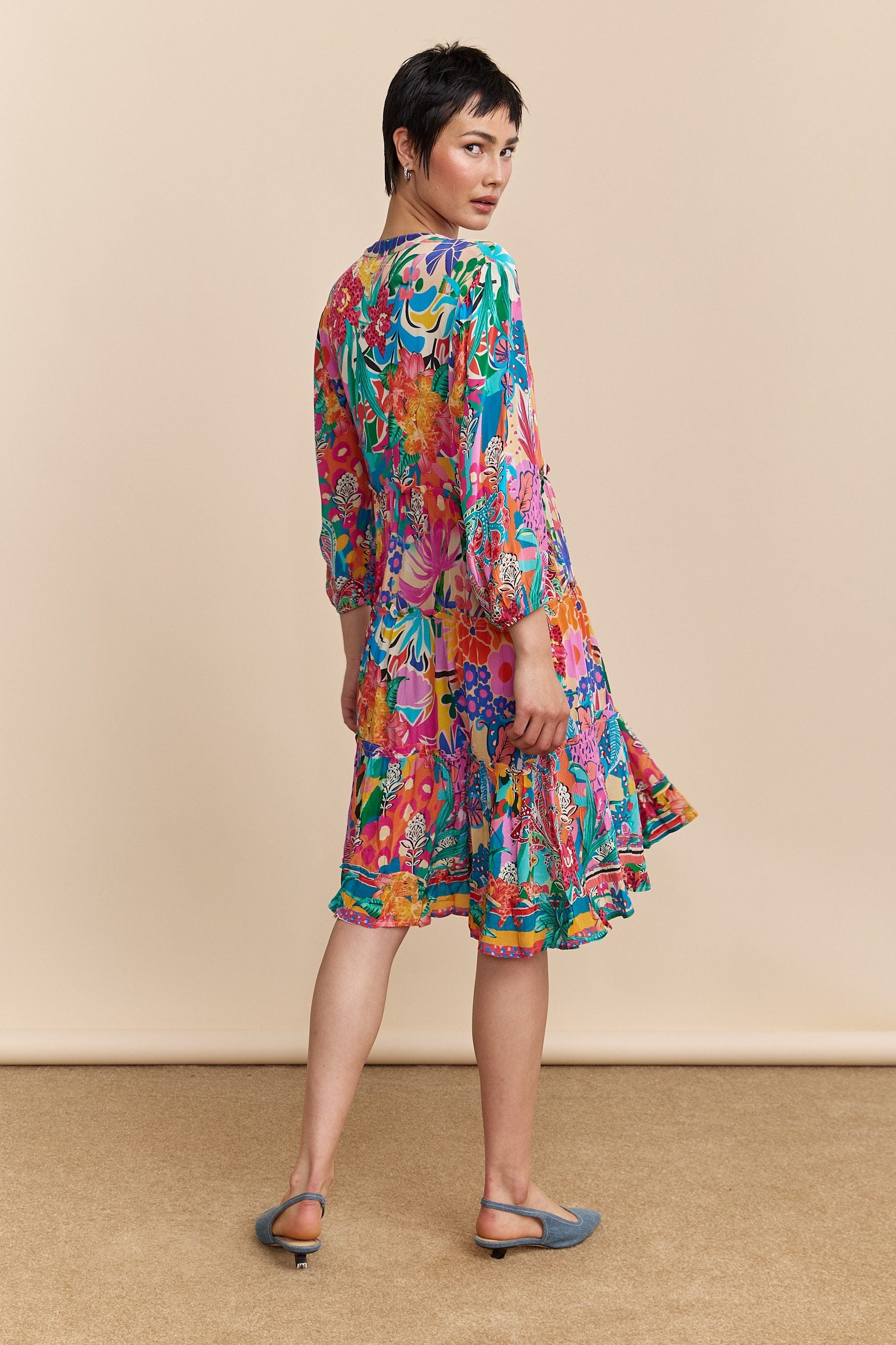 Robe à imprimé botanique