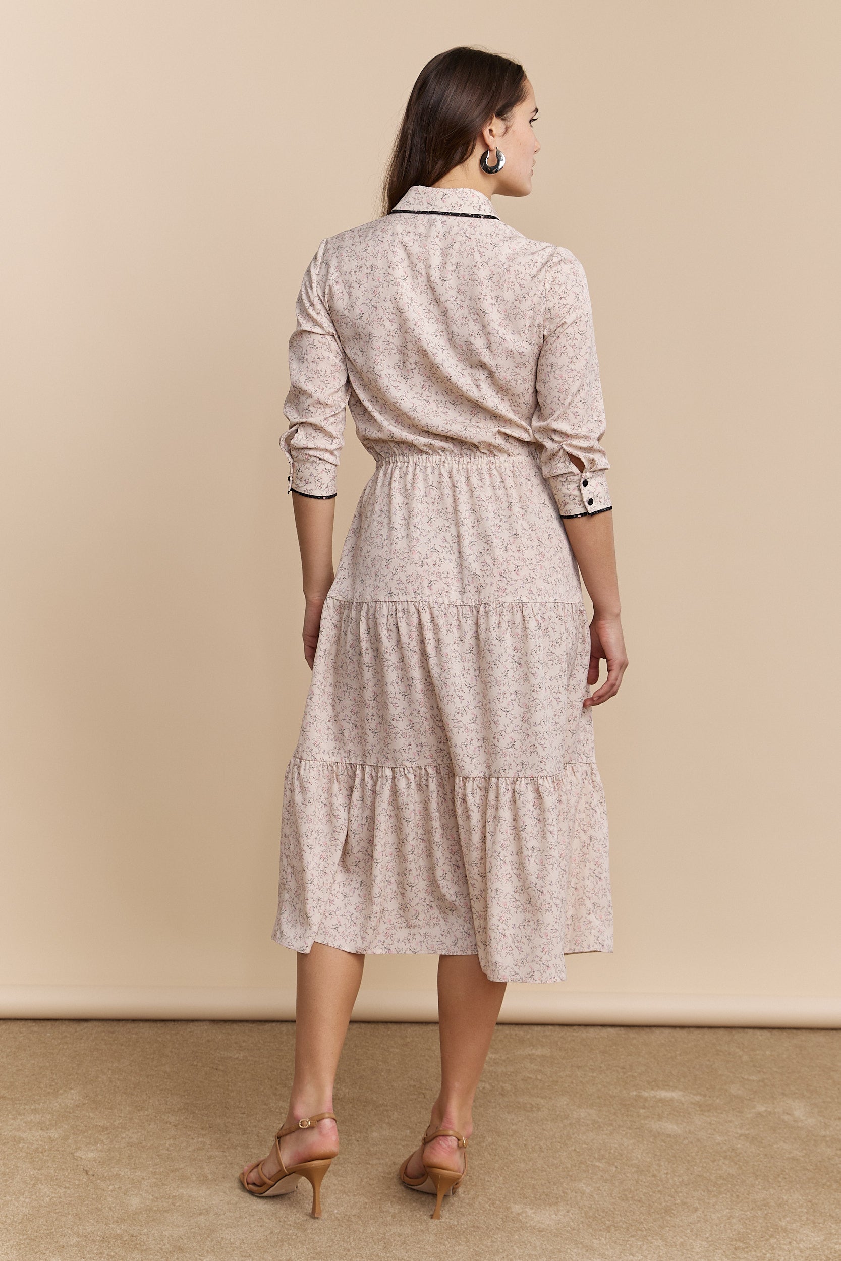 Robe chemisier fluide à imprimé floral