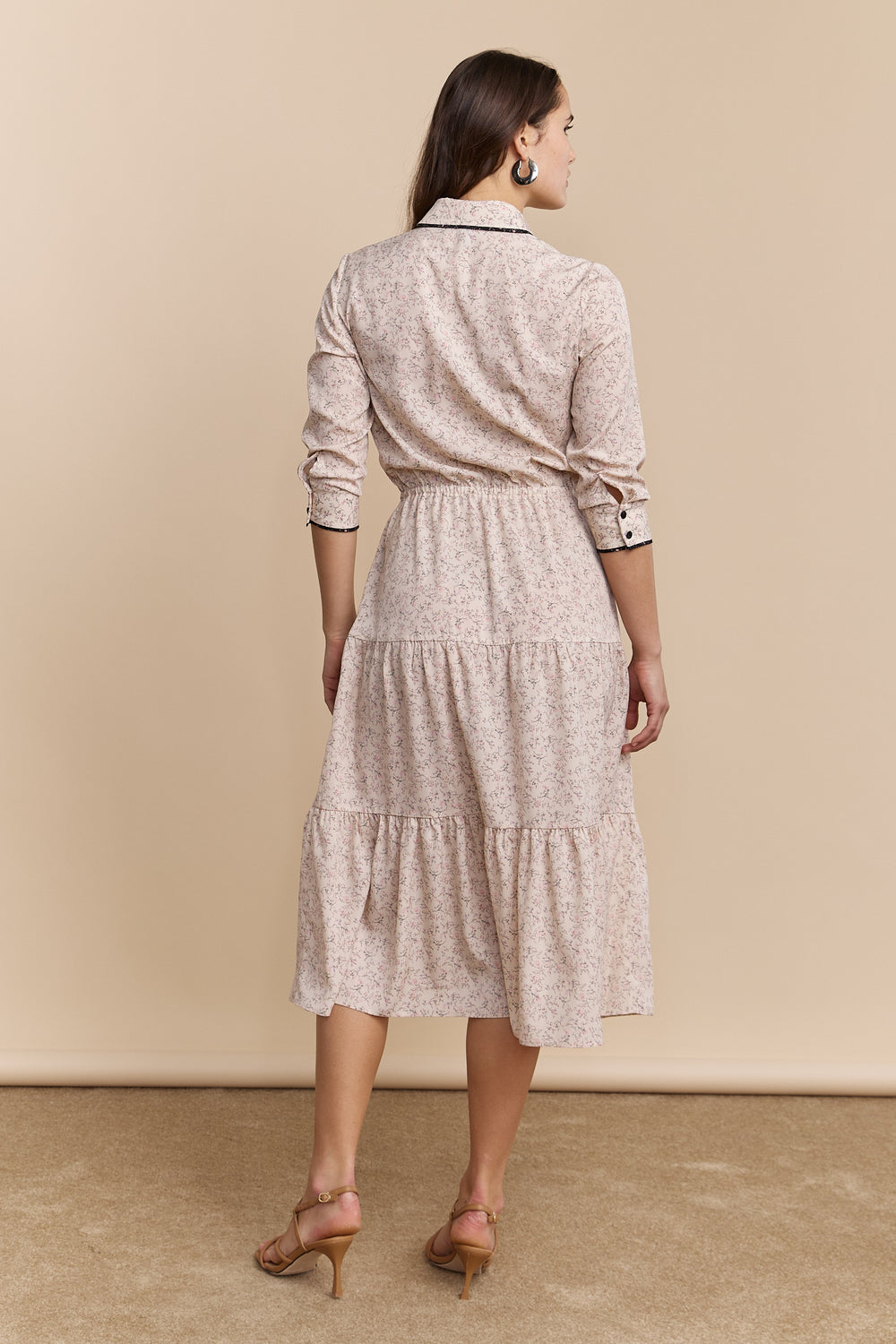 Robe chemisier fluide à imprimé floral