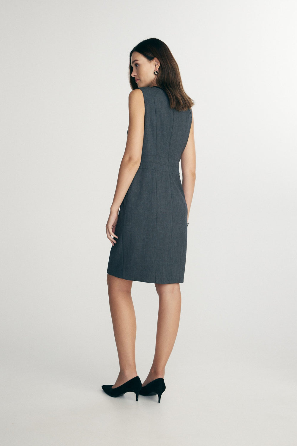 Robe ajustée avec détail en suede