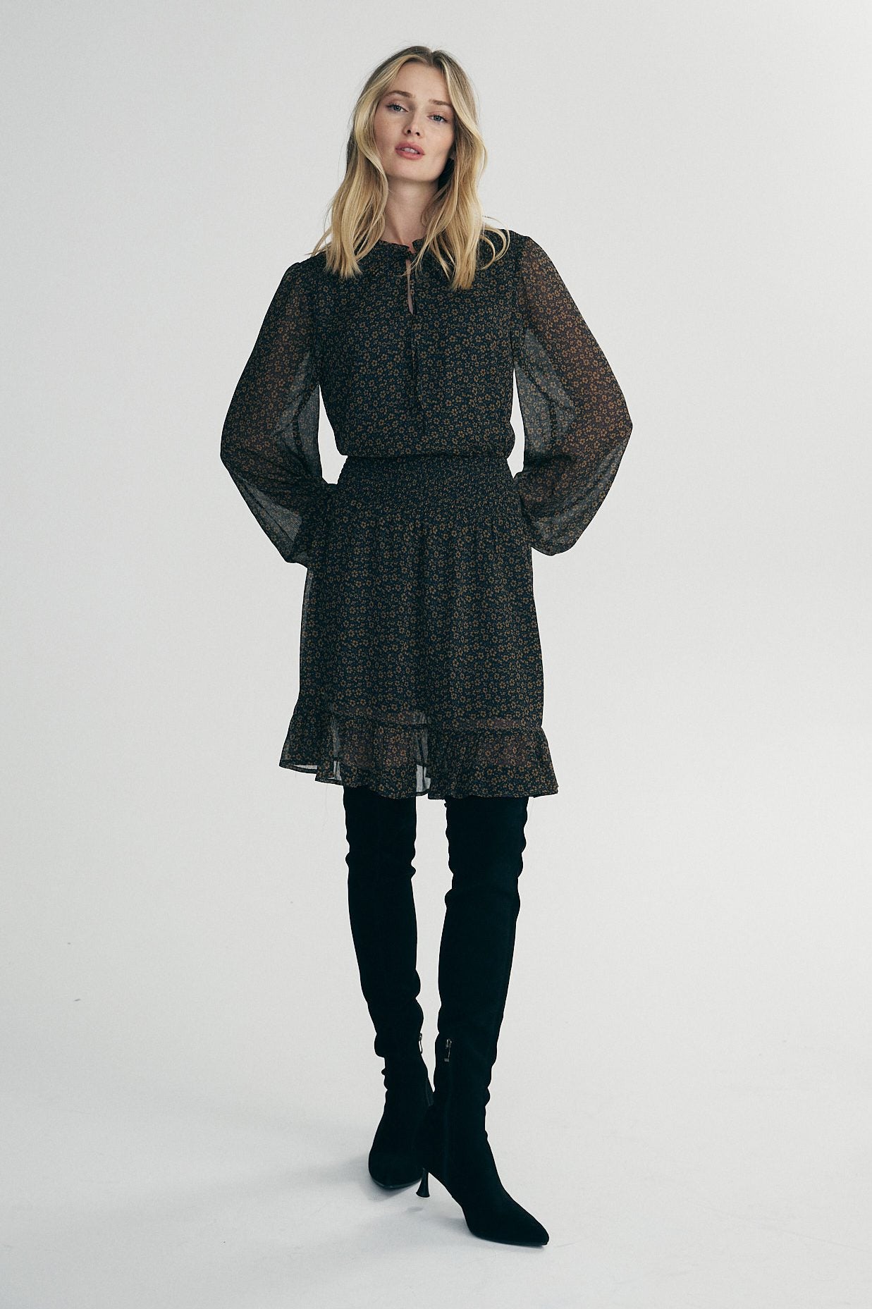 Robe fluide imprimé floral