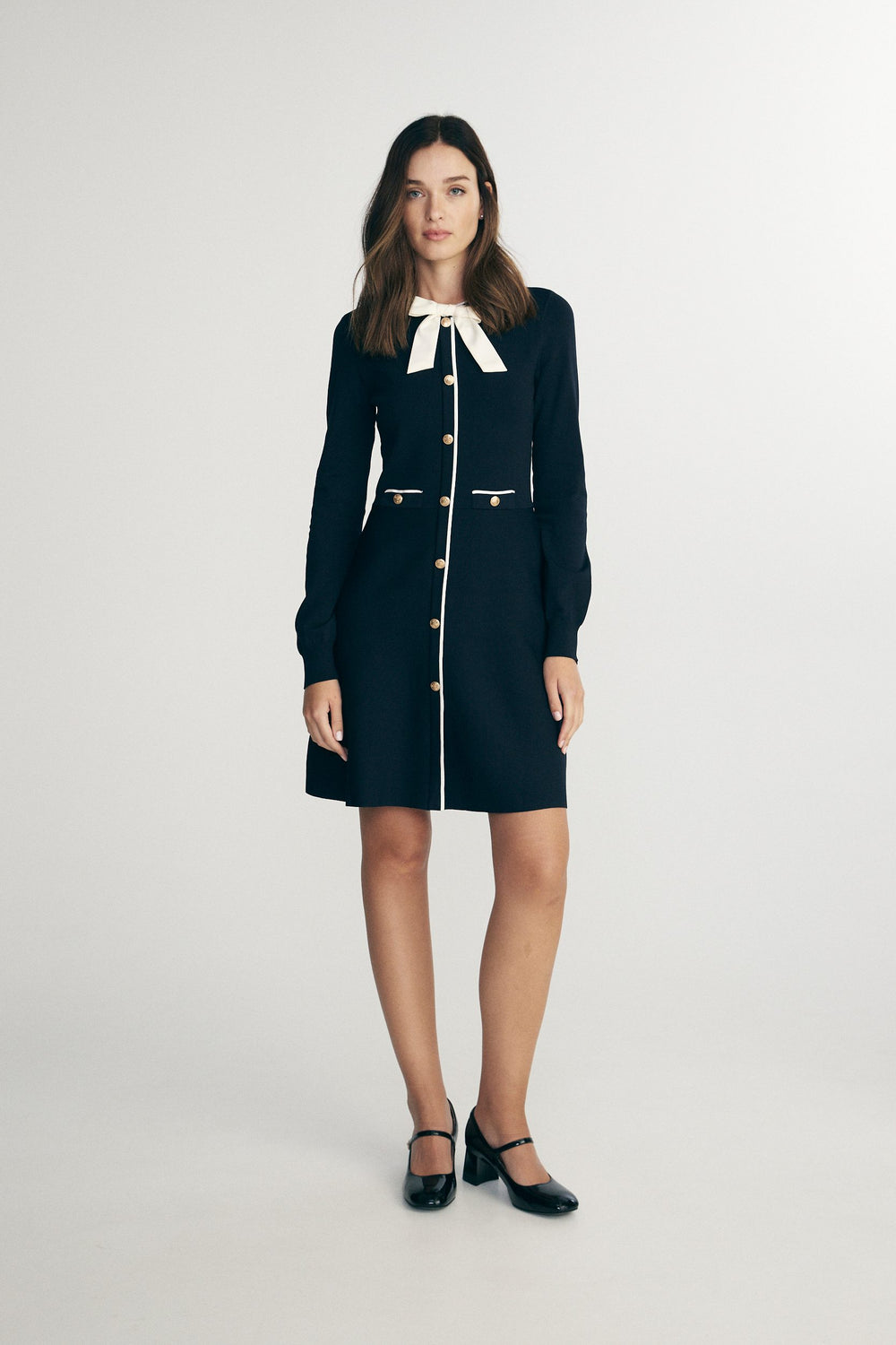 Robe évasée en maille