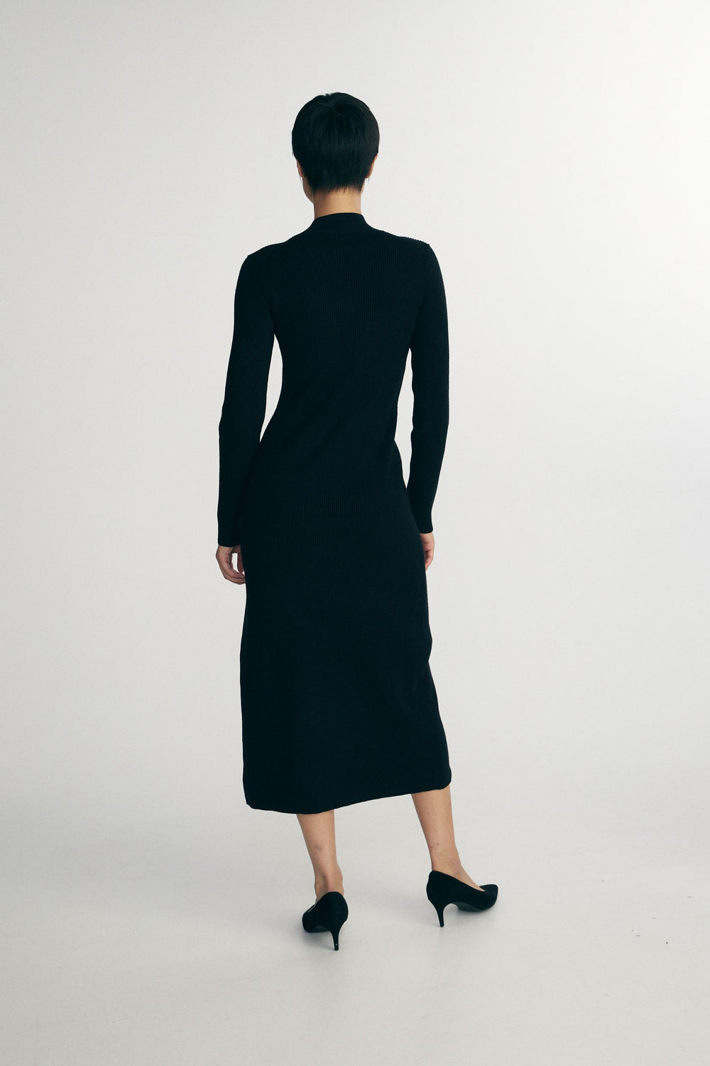 Robe maxi en maille avec fente
