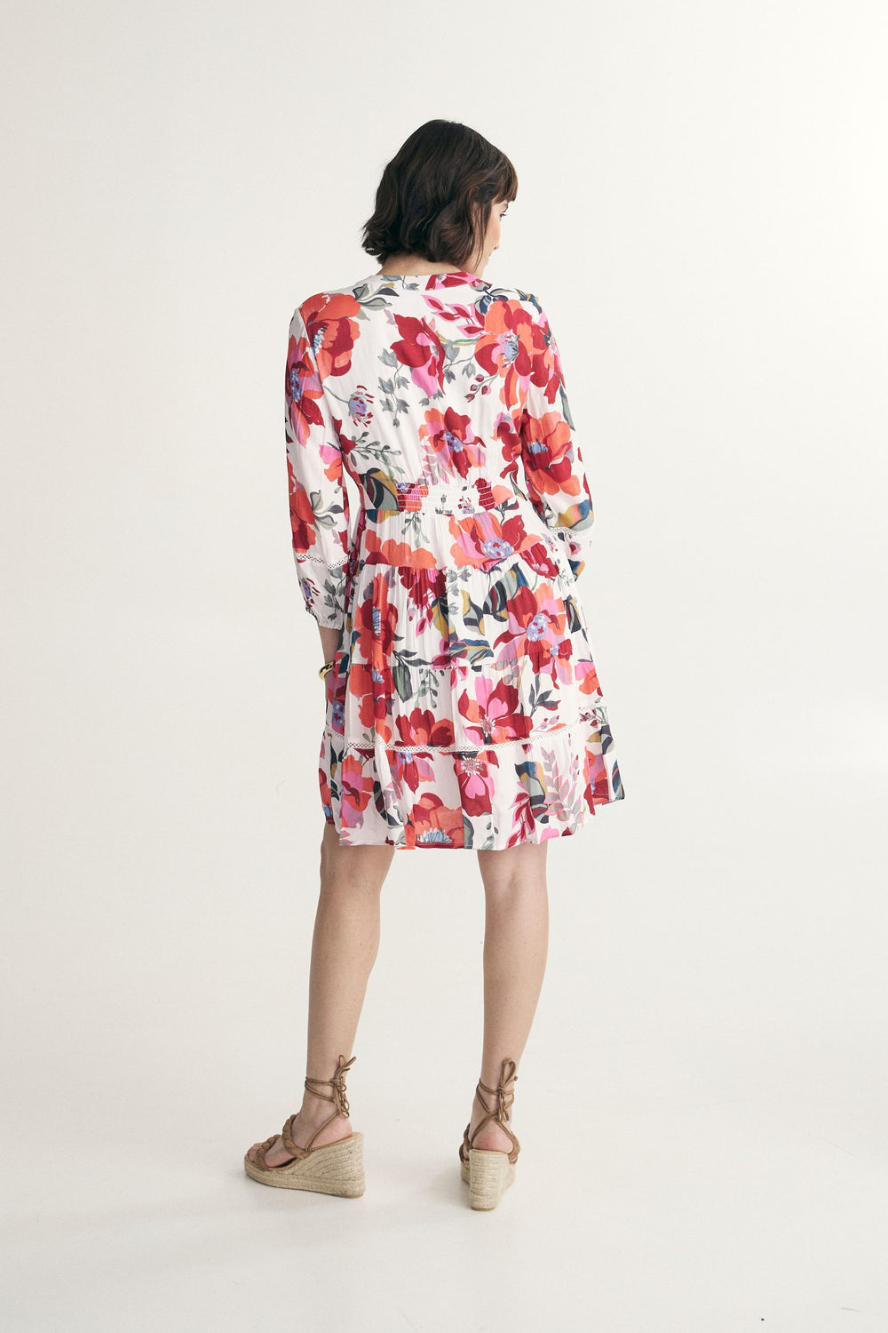 Robe fluide à imprimé floral