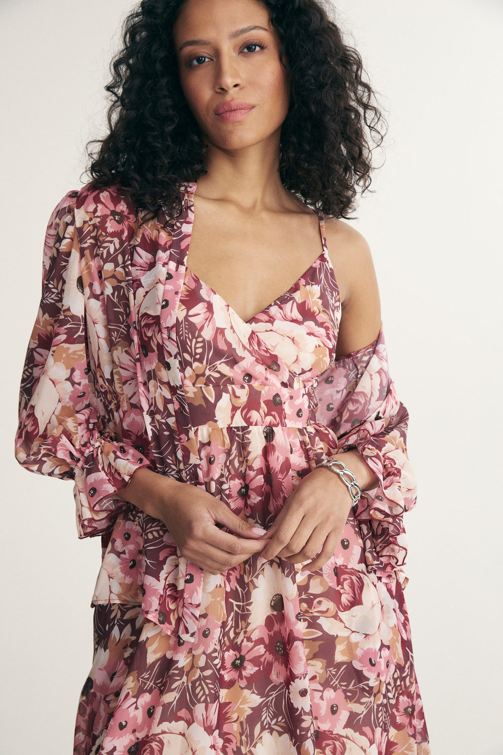 Maxi dress with floral print
