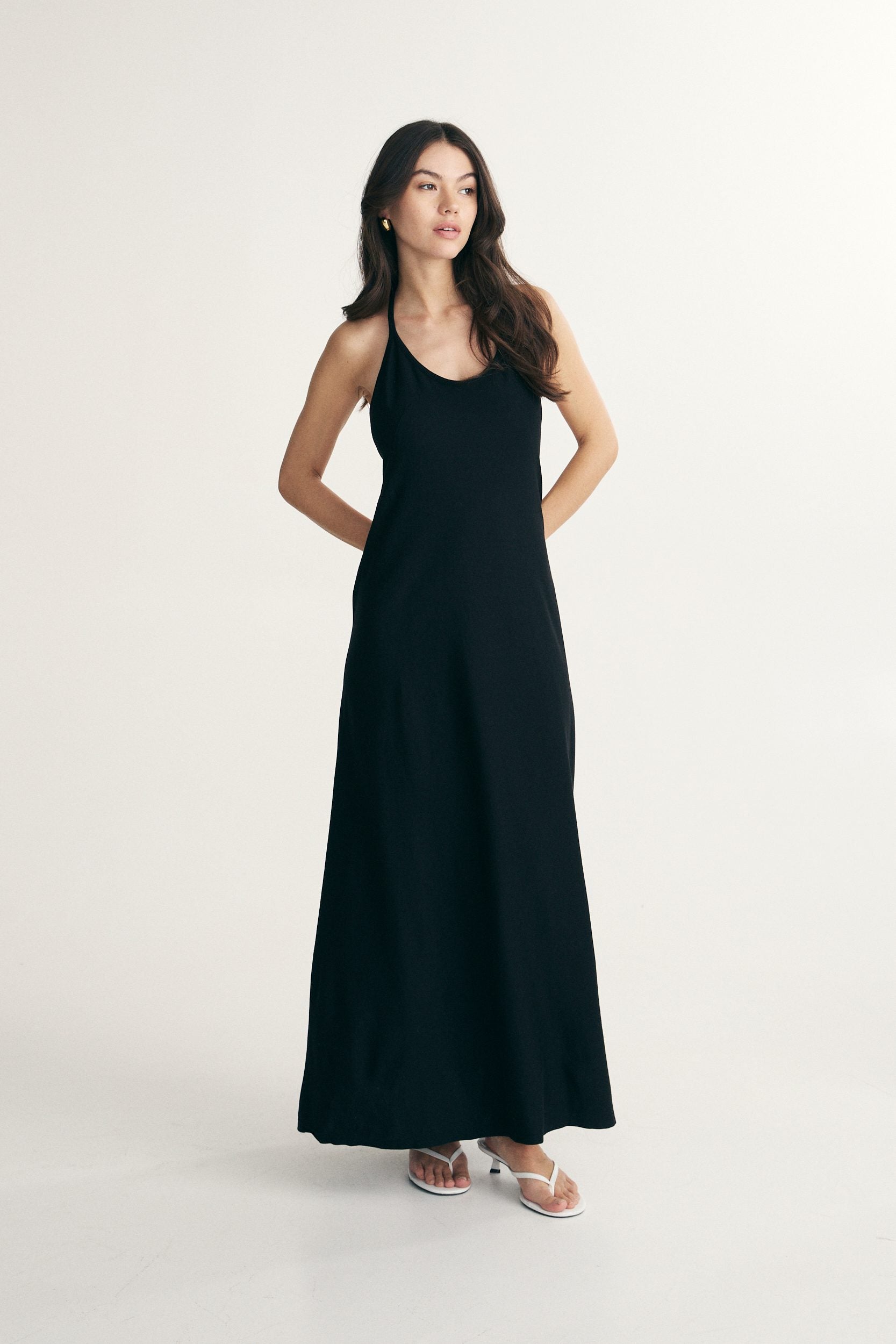 Open-back maxi dress