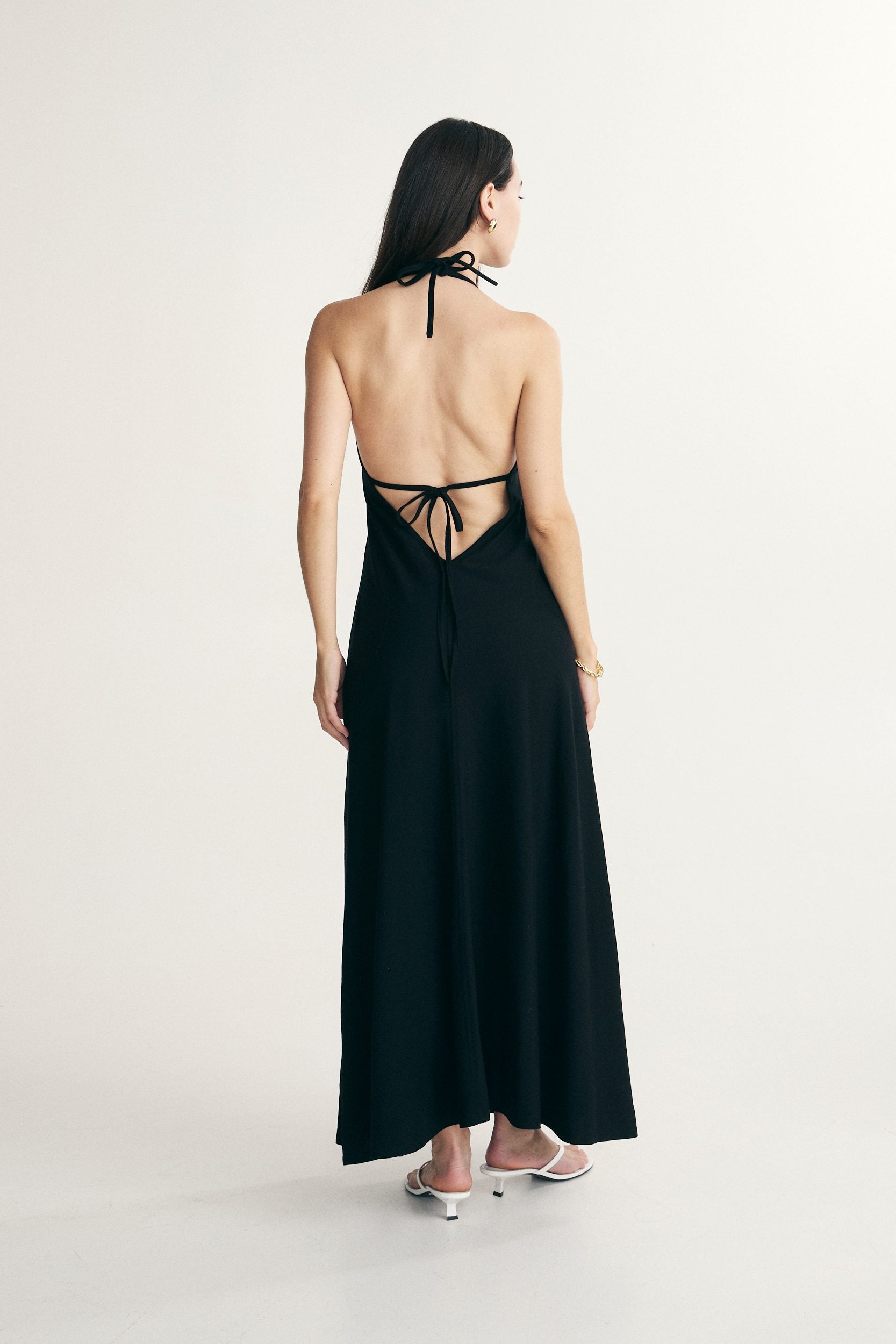 Open-back maxi dress