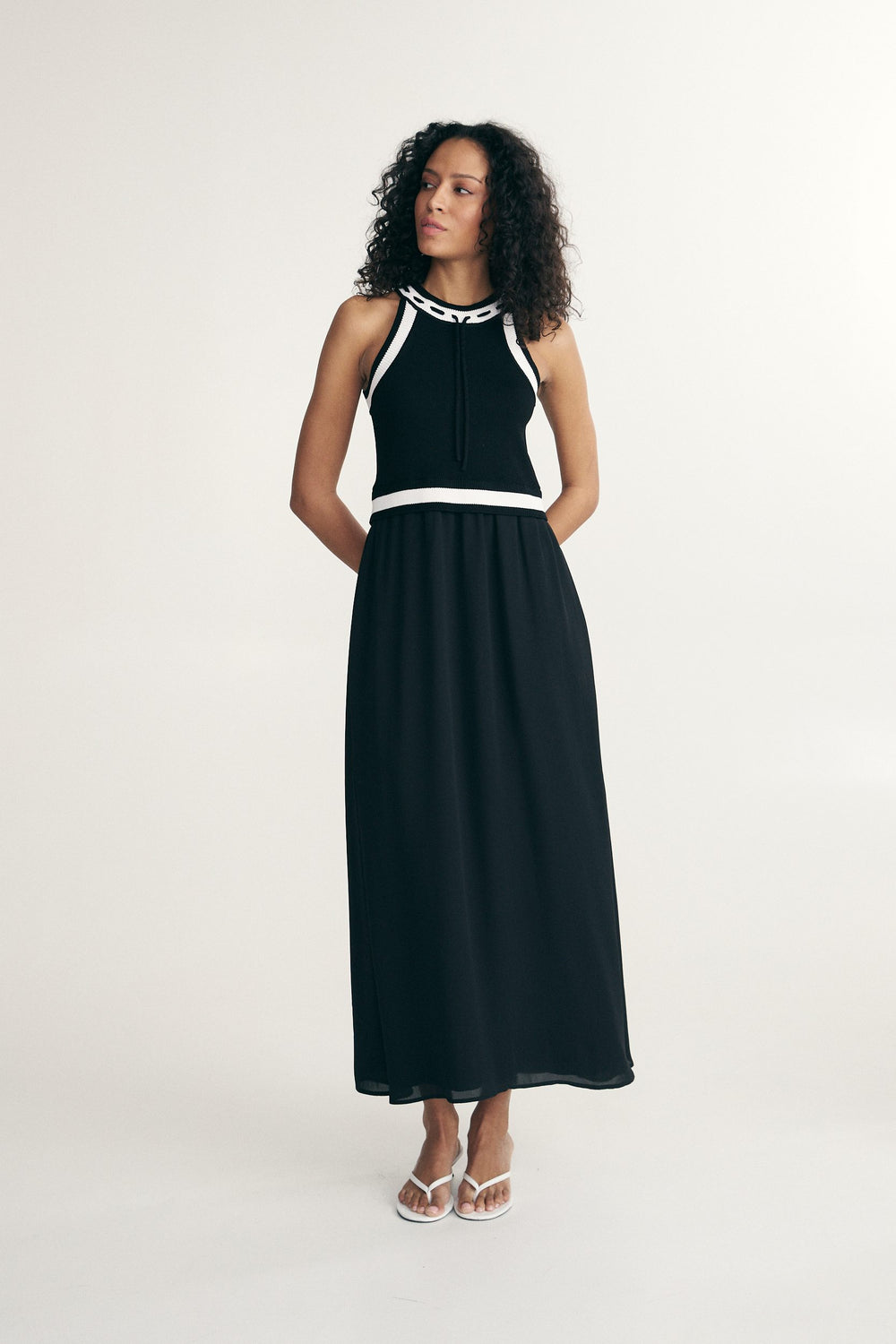 Robe maxi sans manches