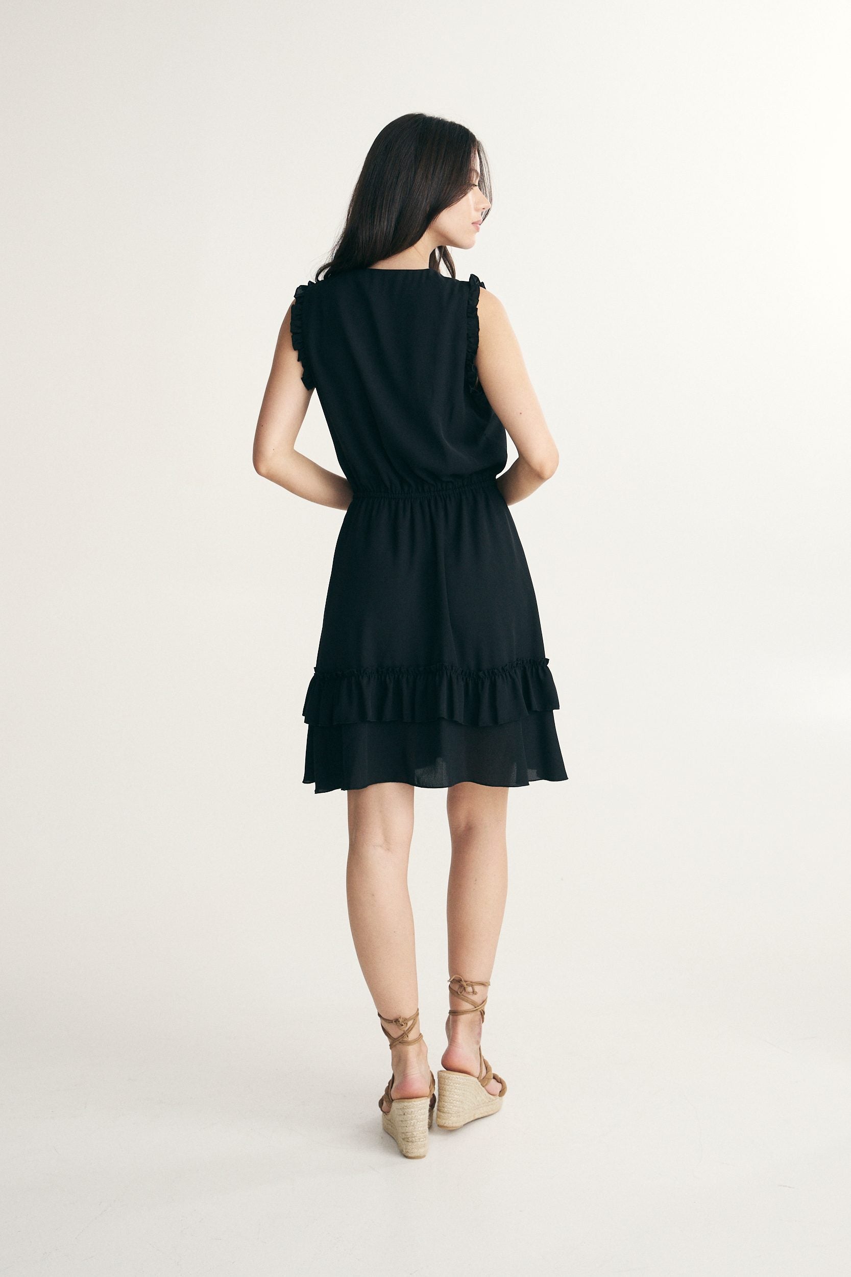 Robe fluide à volants