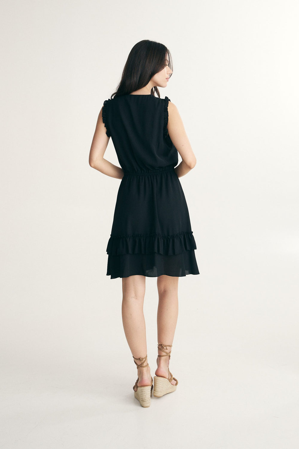 Robe fluide à volants