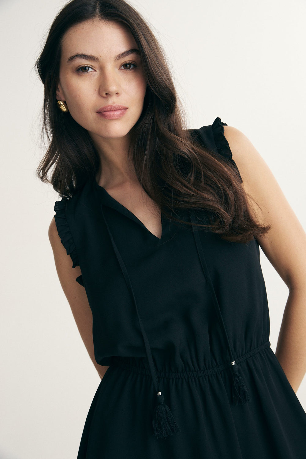 Robe fluide à volants