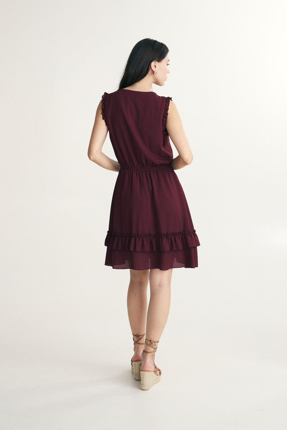 Robe fluide à volants